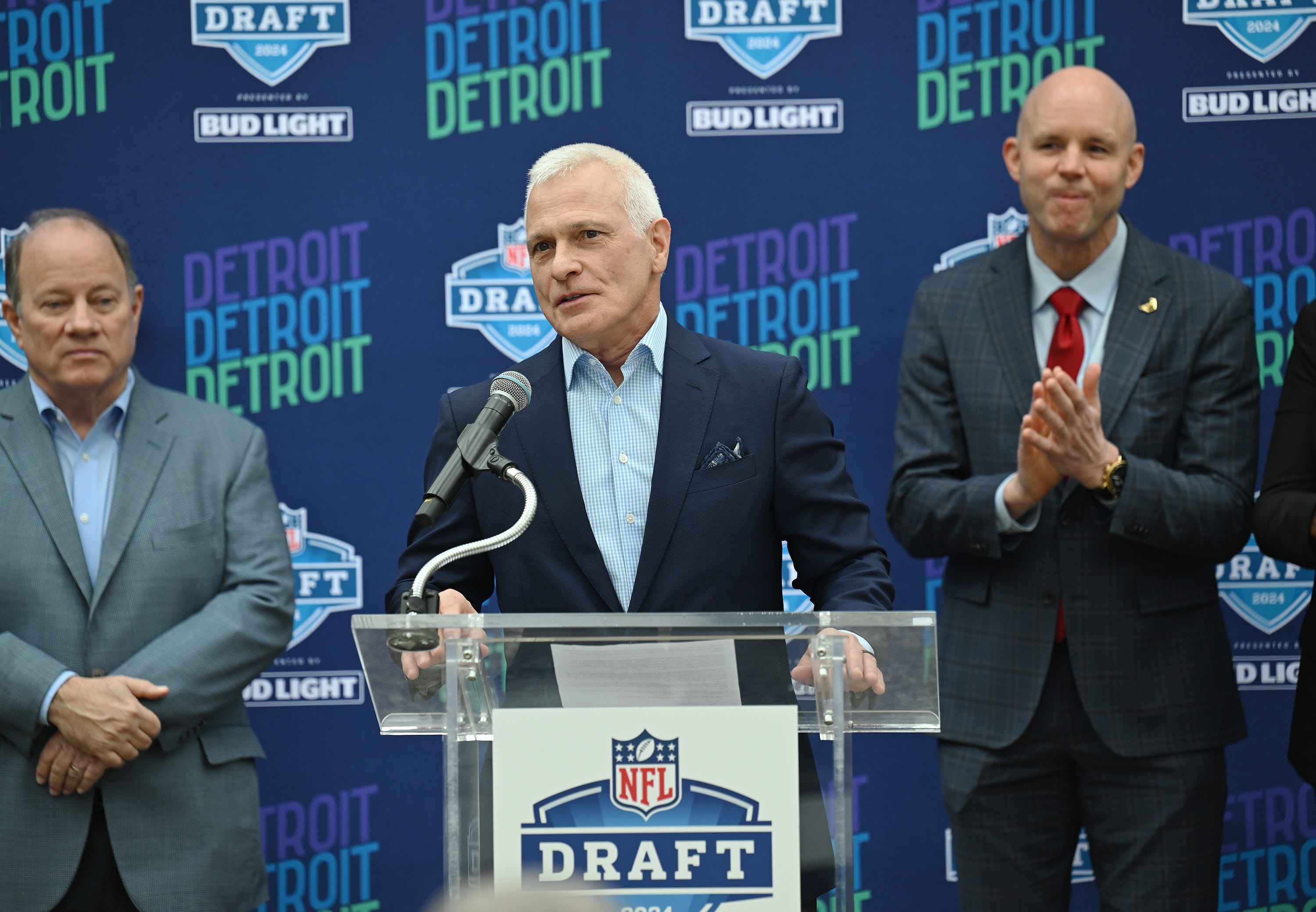 Eric Larson, CEO of the Downtown Detroit Partnership, said they have raised $2 million spent on hosting Draft Day in the D, including watch parties at the four nearby parks and on Woodward activations.