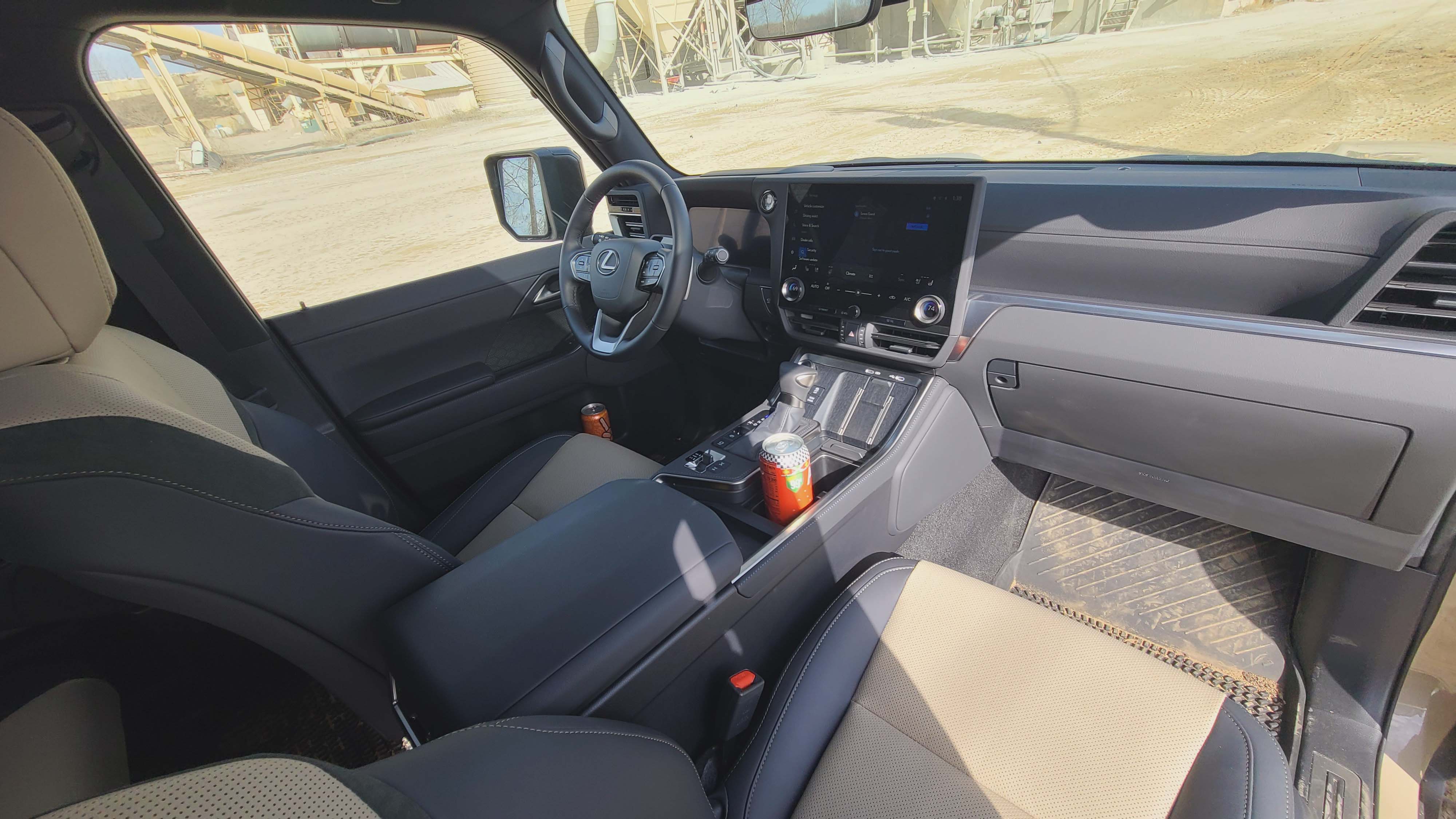 Rugged outside, calm inside. The comfy interior of the 2024 Lexus GX 550 4WD.