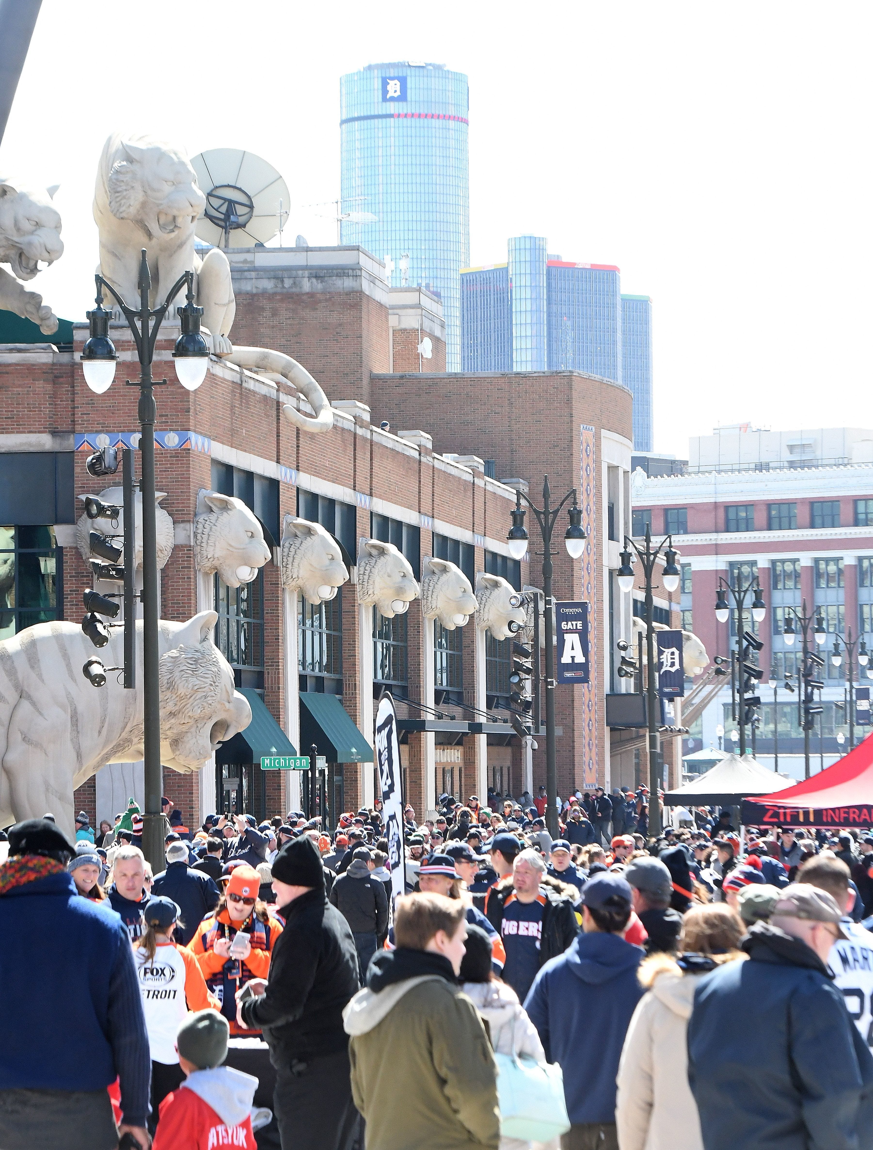 Detroit Tigers Opening Day brings fans out in droves.