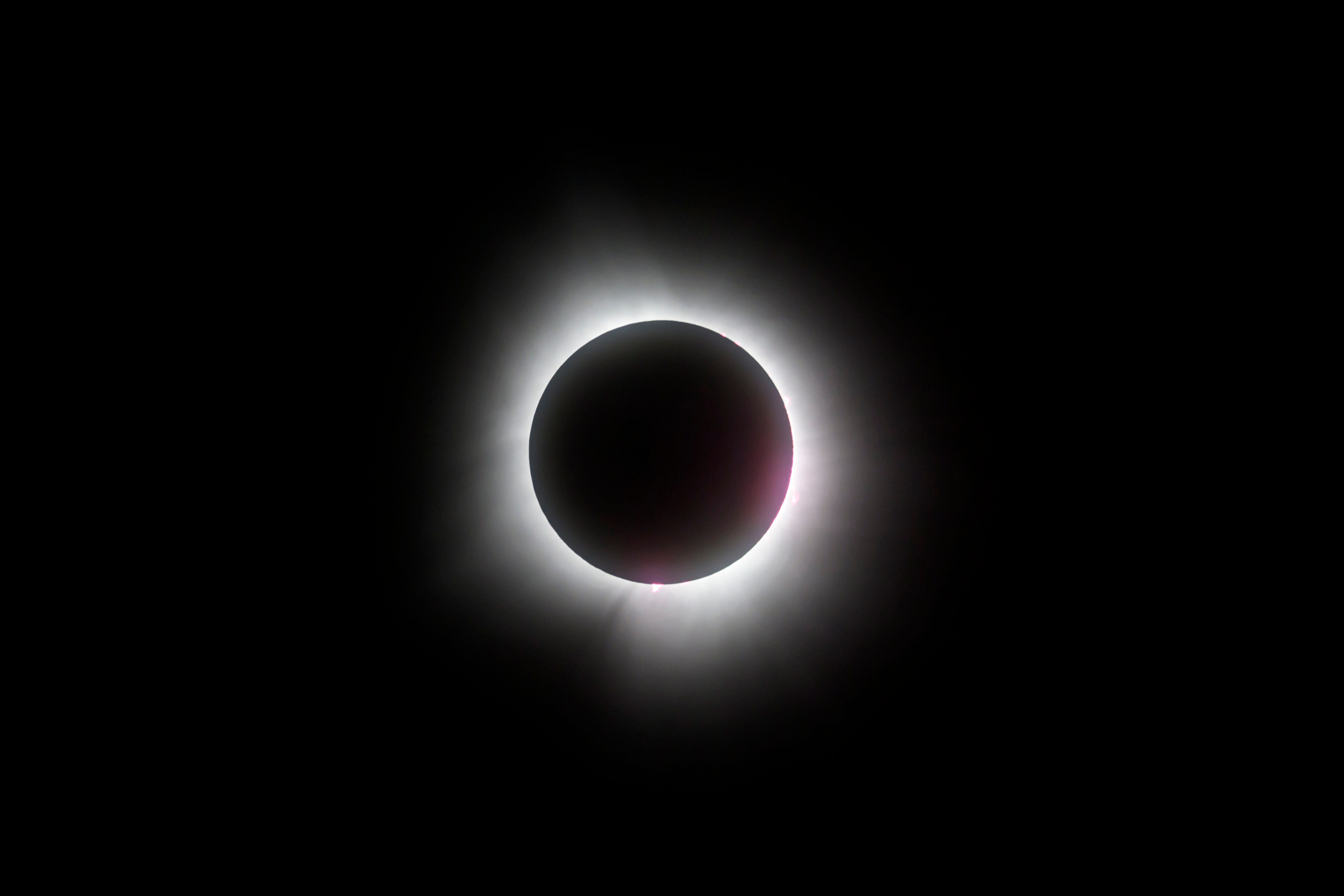 This is the total eclipse of the sun as seen in Martin, Ohio, on Monday, April 8, 2024.