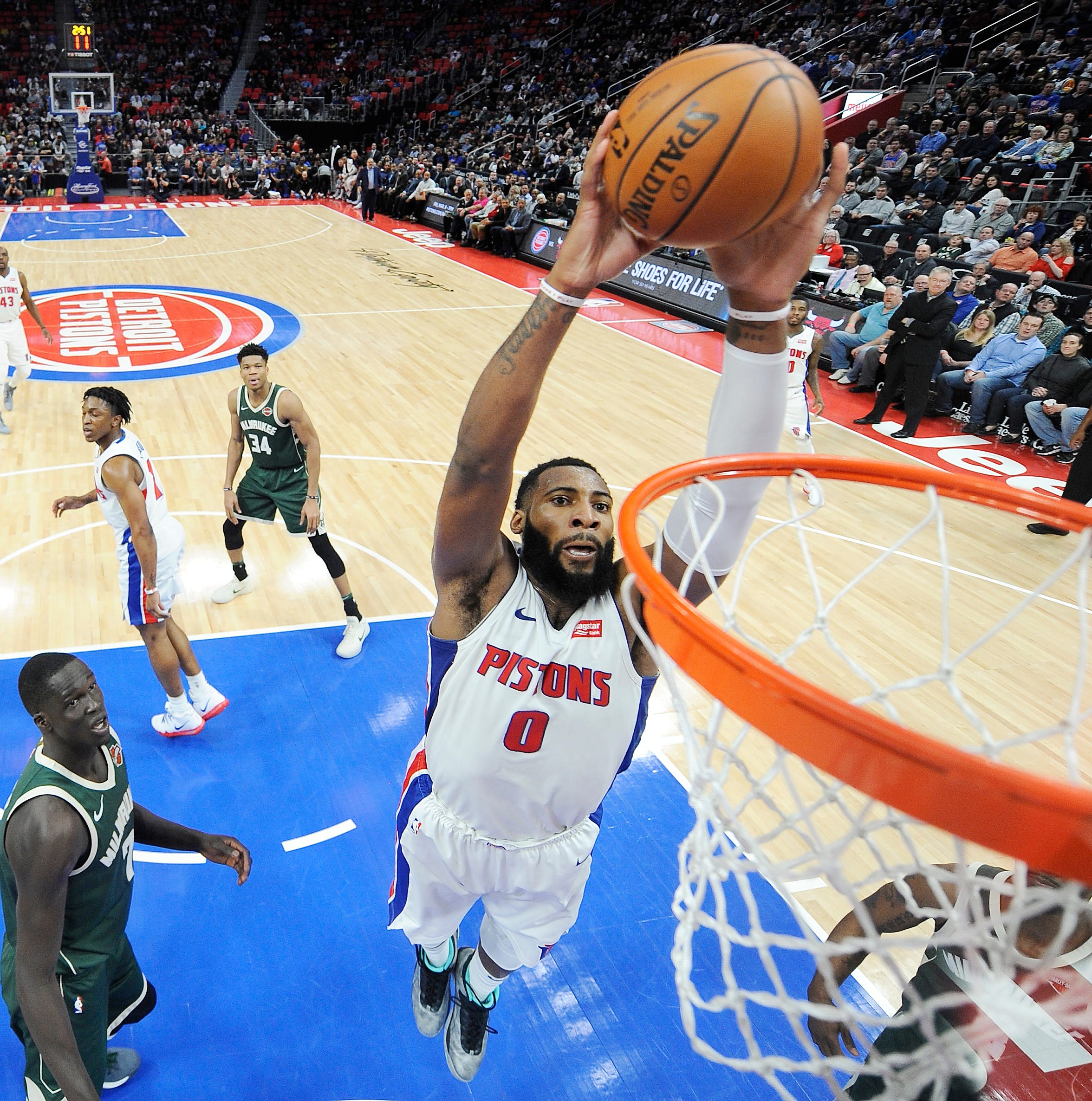 2. Andre Drummond, C: Last season was the best of his six-year career (15 points and 16 rebounds) that included a second All-Star appearance and he’s looking to add an outside jumper to his repertoire. Drummond has been very durable — missing a total of seven games in the past five seasons — so the Pistons have been fortunate to not have to find out what life is like without him. They don’t want to find out this season, either.