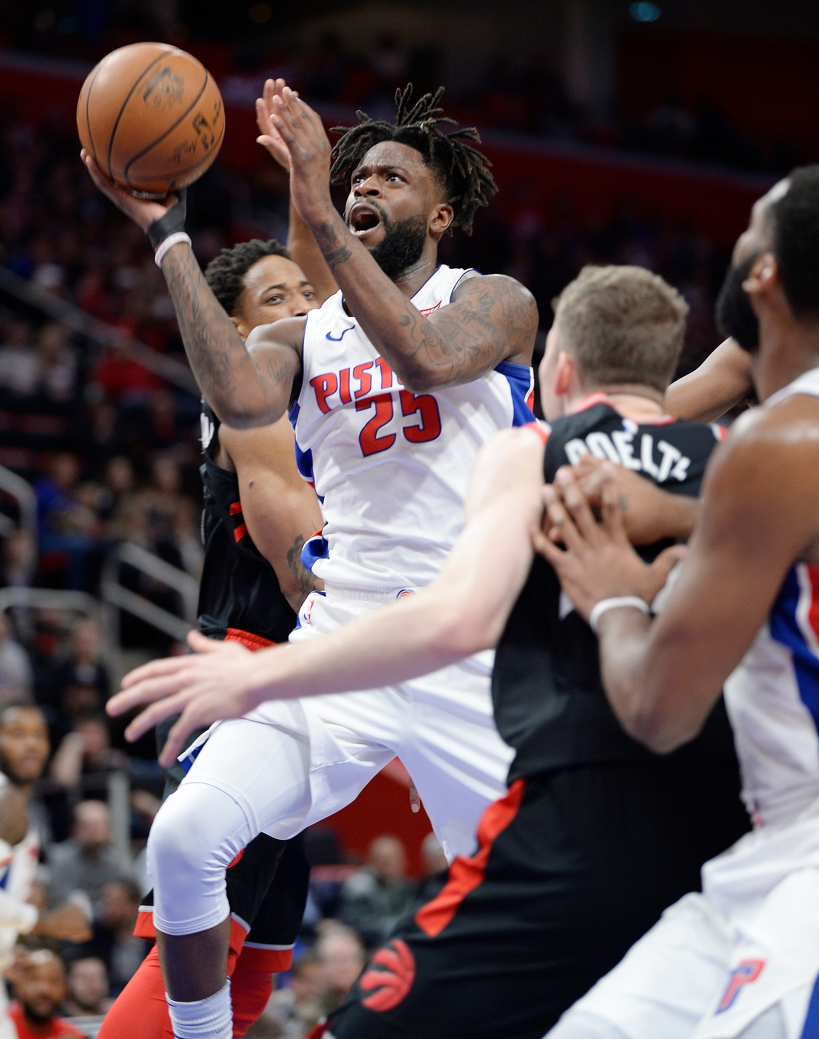4. Reggie Bullock, G/F: Former coach and team president Stan Van Gundy made a shrewd move in keeping Bullock on a minimal contract of $2.5 million and it’s paying off in the Pistons' cash-strapped situation. He’s a steady wing who doesn’t make many mistakes on either side of the ball and his 3-point shooting (45 percent) was among the best in the league. He should start, but eventually Luke Kennard will be groomed for this spot.