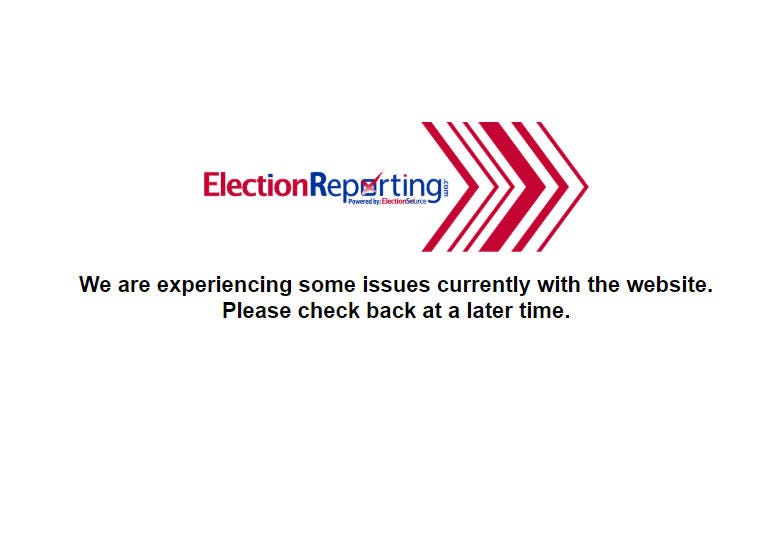 A website glitch prevented Wayne County primary election results to be known.