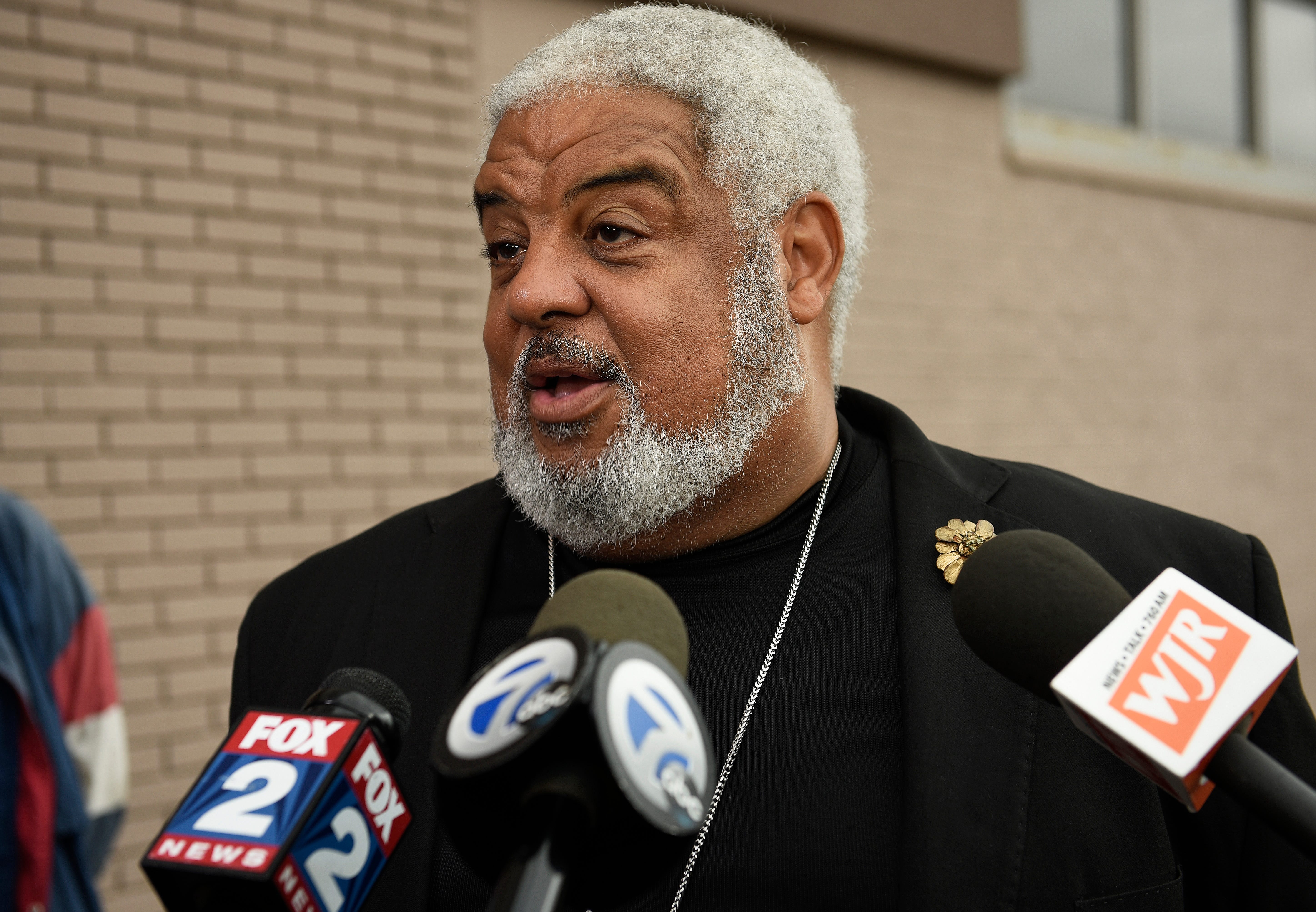 Pastor Robert Smith Jr. of New Bethel Baptist Church talks about the life and death of Aretha Franklin outside his church.