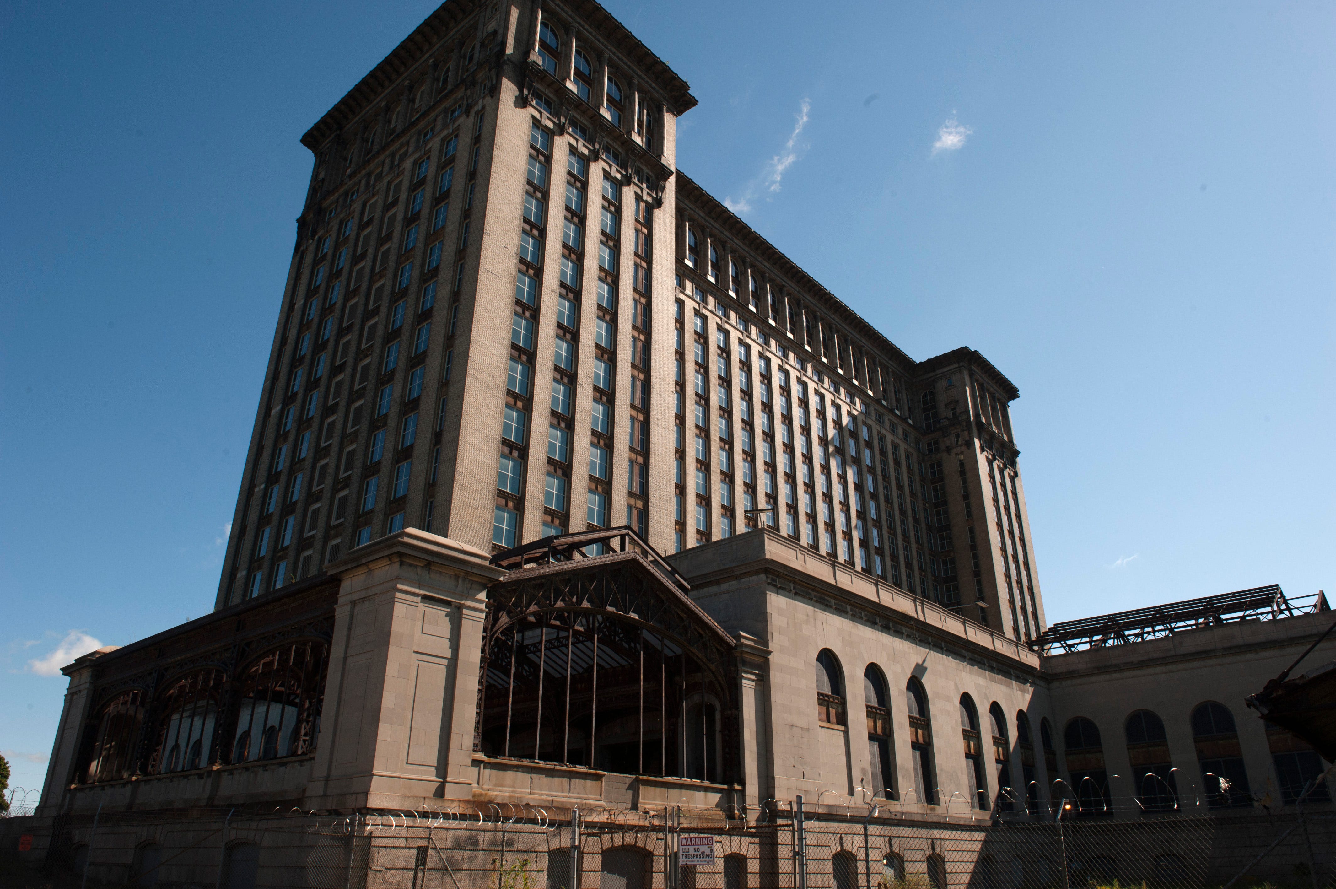 Exterior of the Michigan Central Station in Detroit.