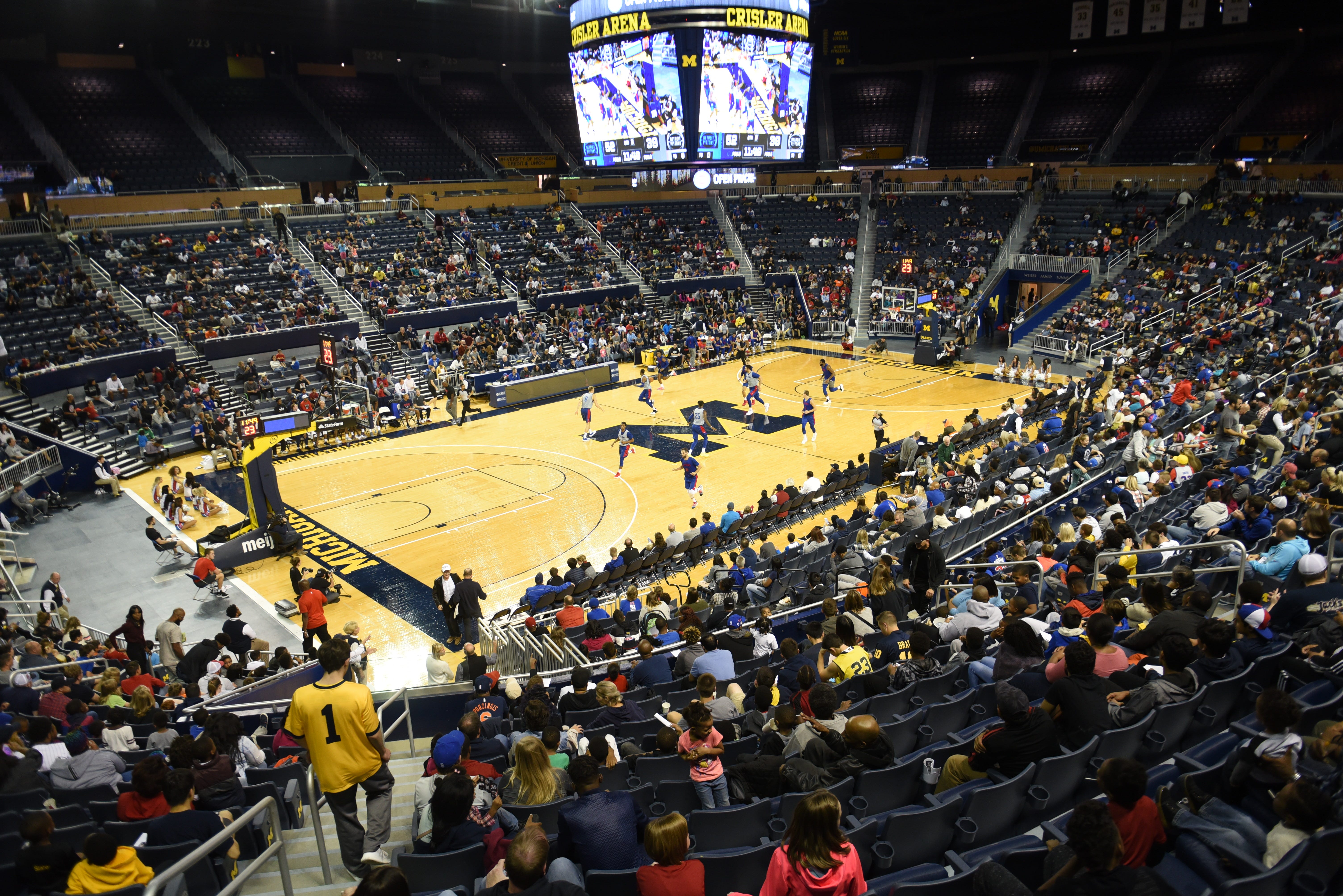 A large crowd filled Crisler Center in Ann Arbor on Saturday.