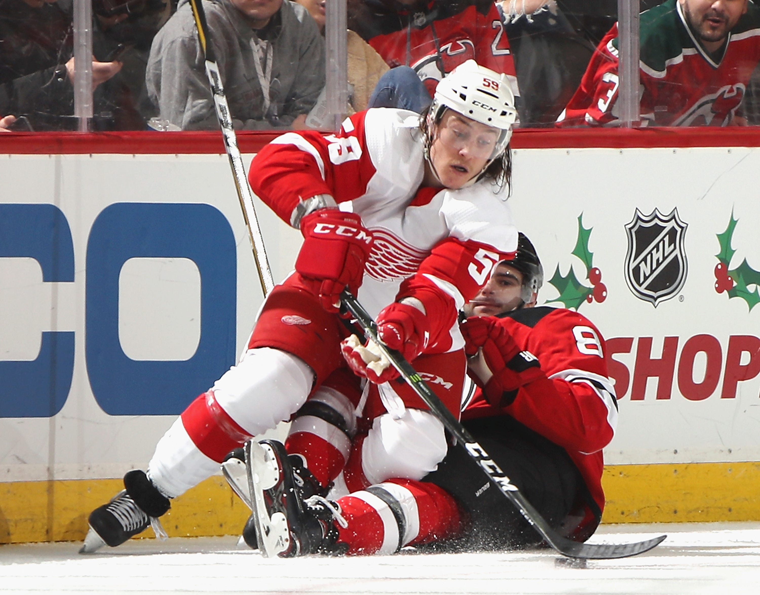 Wings forward Tyler Bertuzzi could see some time on the penalty kill while Darren Helm is sidelined with a shoulder injury.