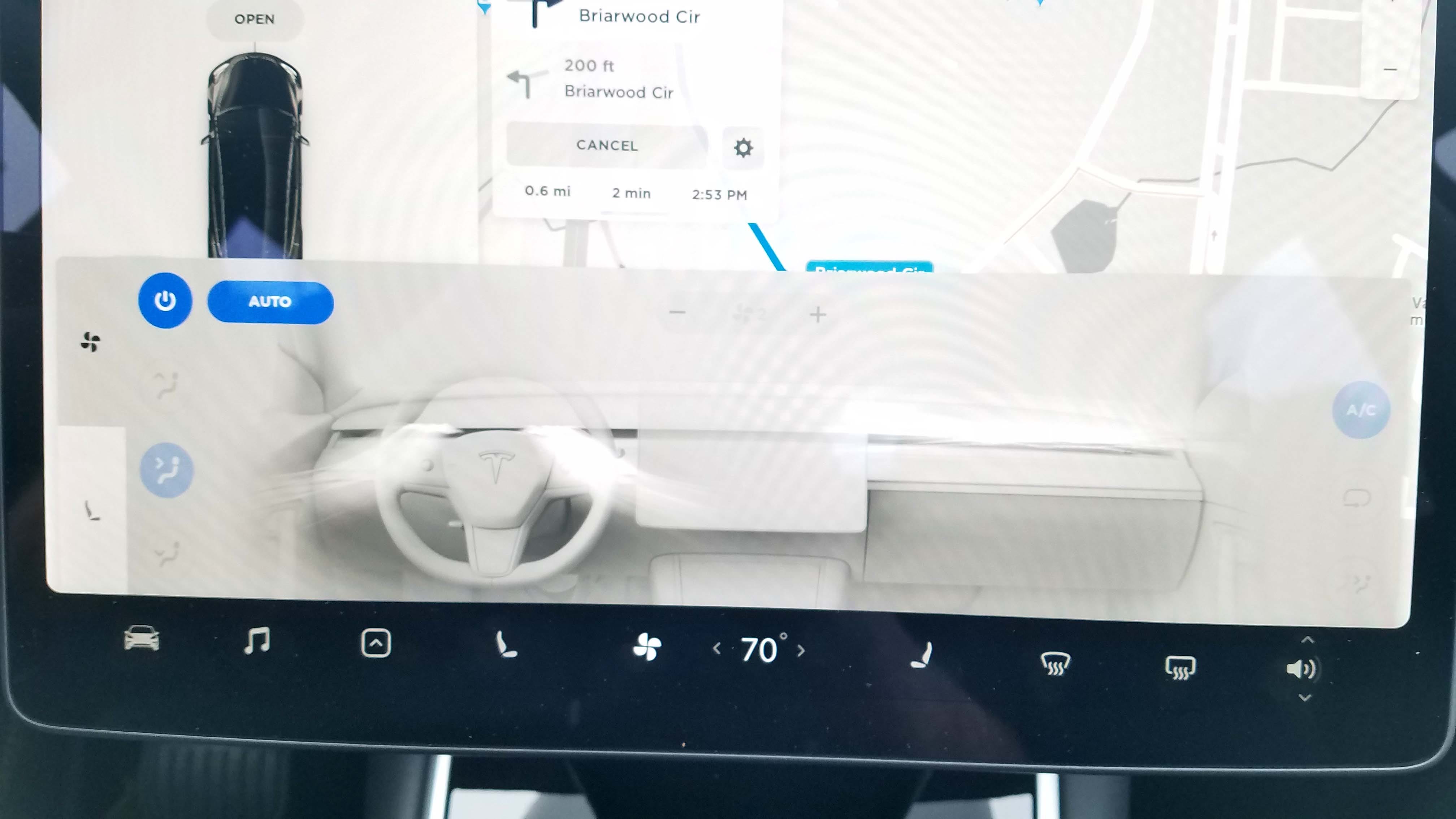 The Tesla Model 3 gets regular, over-the-air updates. Version 9.0 added the ability to adjust vent positioning on the screen.