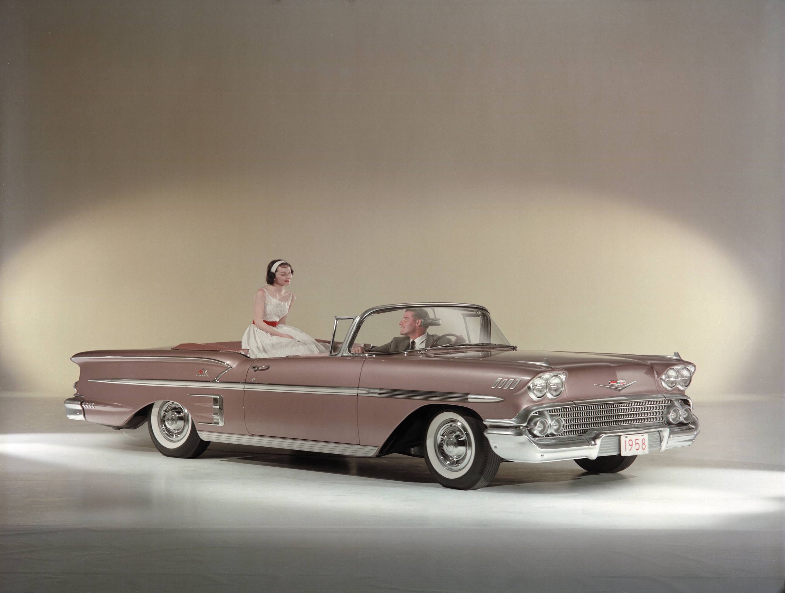 Promotional photo of a 1958 Chevrolet Impala.