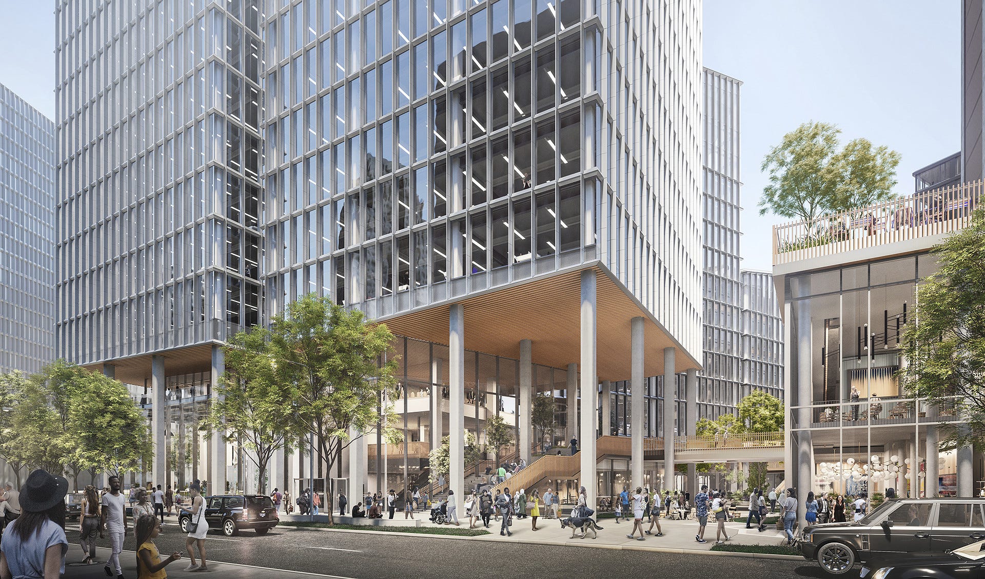 Plans for the Monroe Blocks project include the first high-rise office tower to be built downtown in a generation, as well as more than an acre of open space.