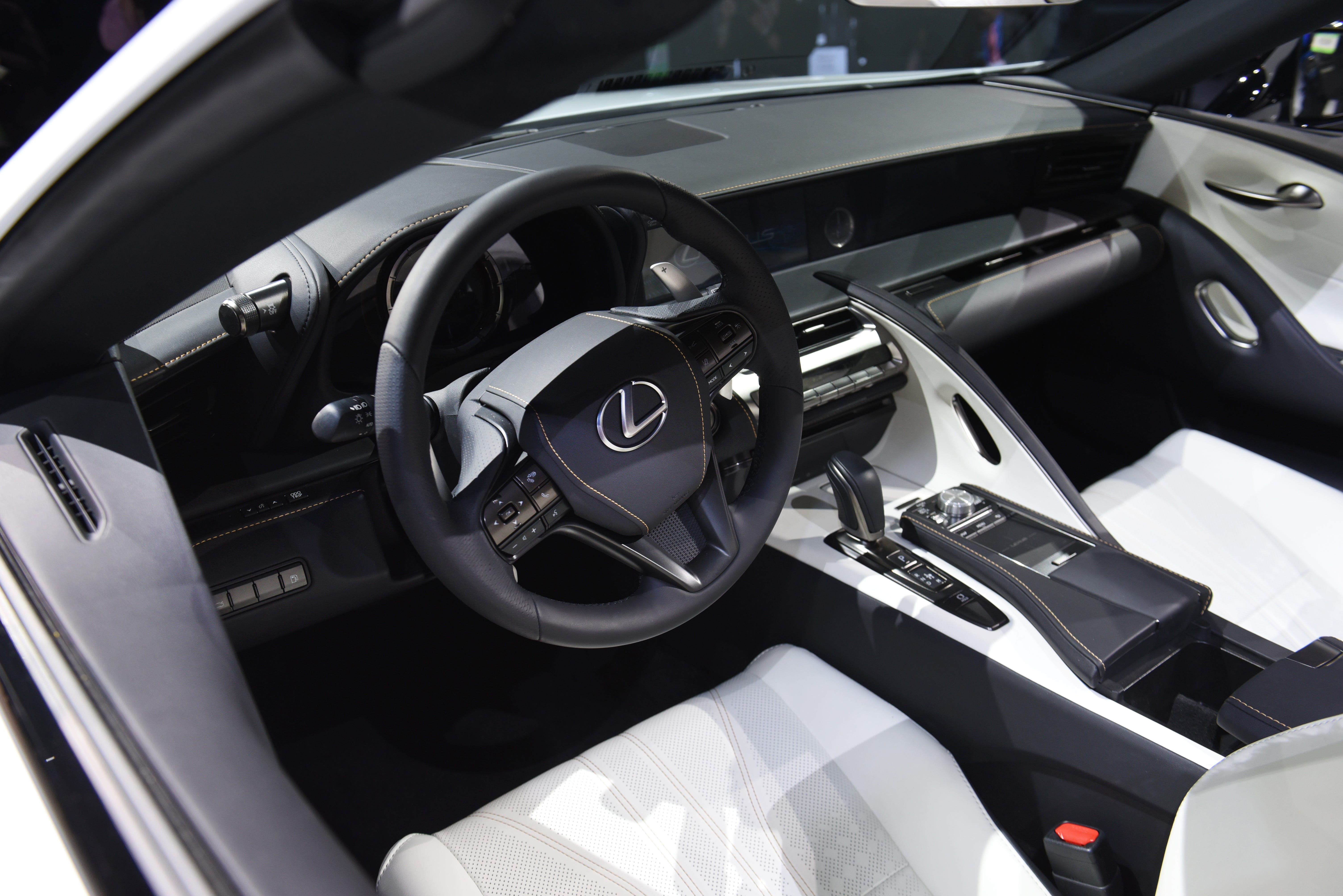 This is the unique interior of the Lexus LC Convertible concept.
