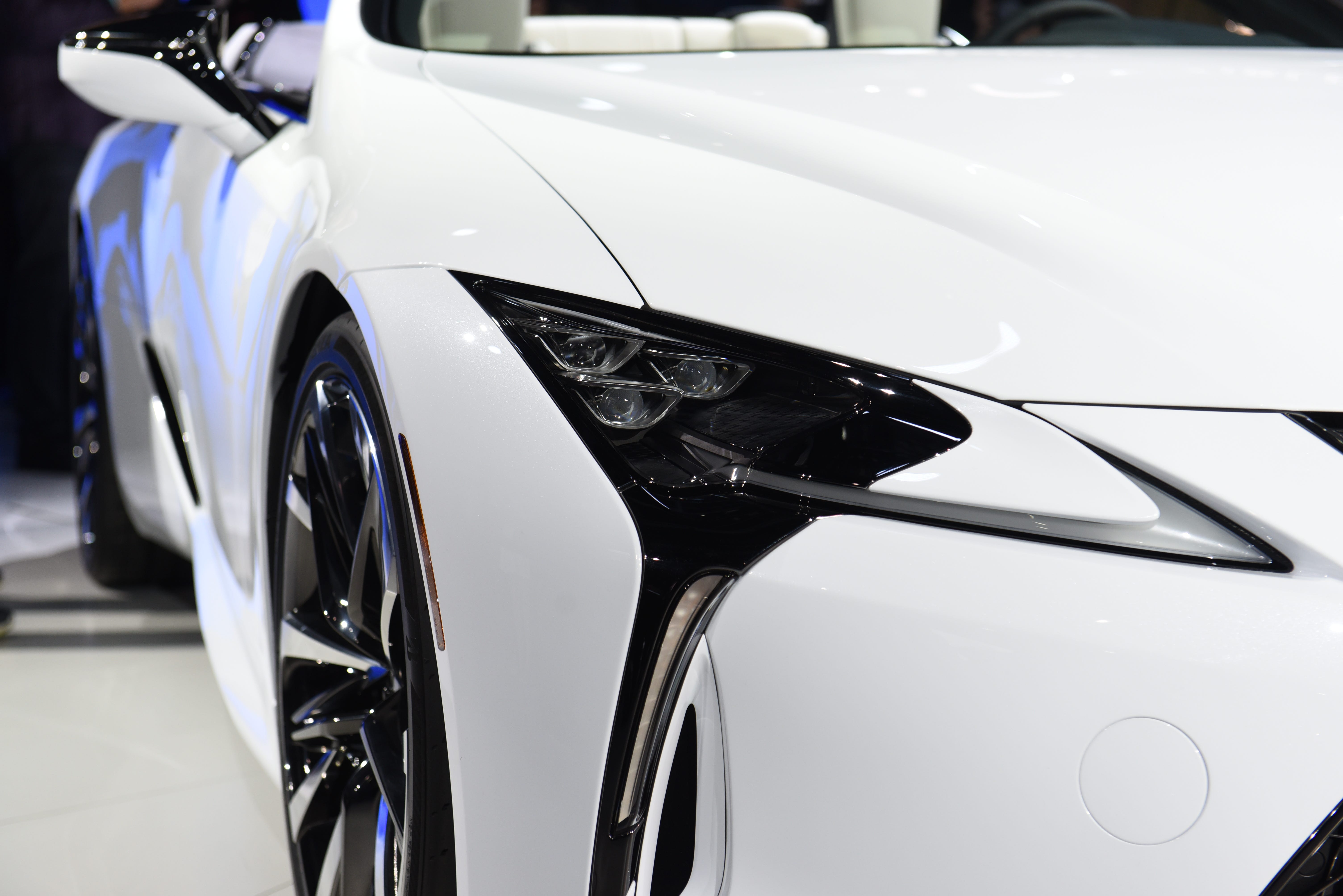 This is the passenger's side headlight on the Lexus LC Convertible concept.