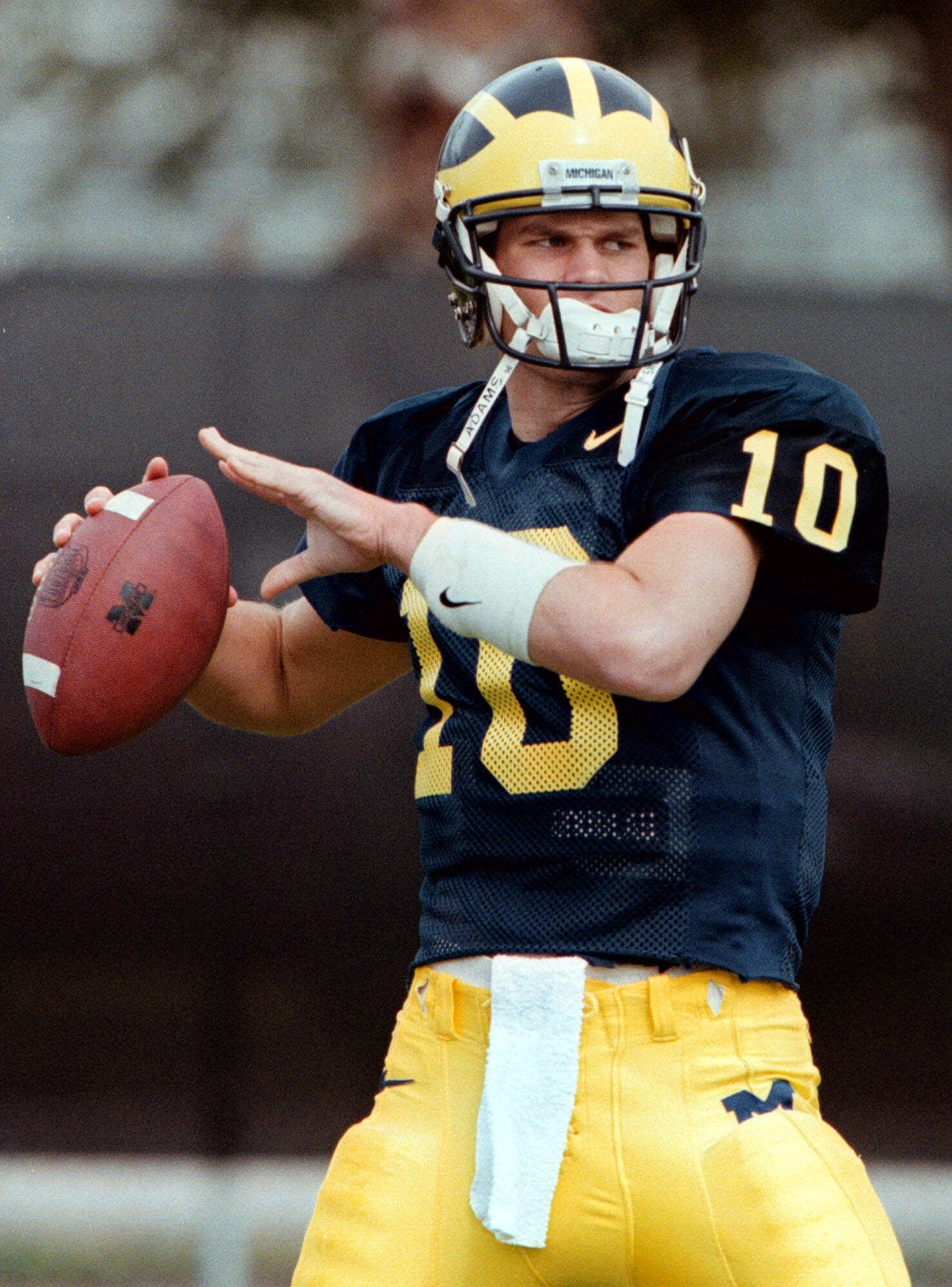 Seen before the Citrus Bowl in Orlando on Dec. 26, 1998, Tom Brady played for Michigan from 1996-99, going 20-5 as a starter.