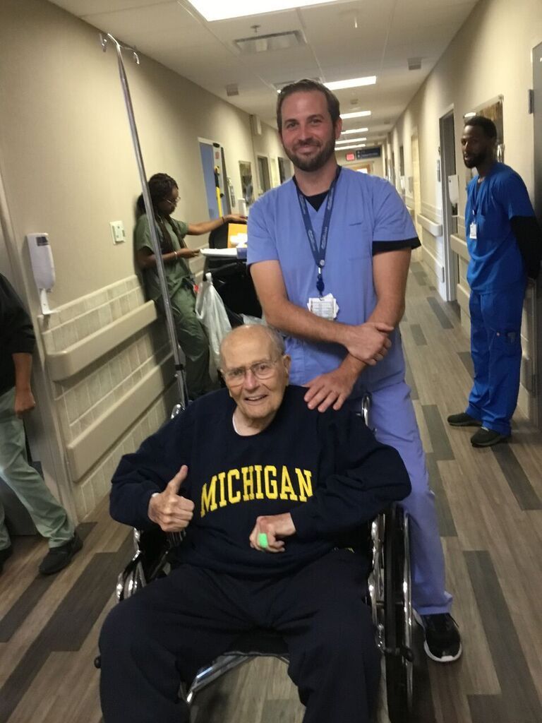 On Sept. 25, 2018, John Dingell was released from Henry Ford Hospital in Detroit a little more than one week after suffering what his family described as a heart attack. "I'm breaking out of this place," the 92-year-old Dearborn Democrat announced on Twitter, where he had more than 252,000 followers.