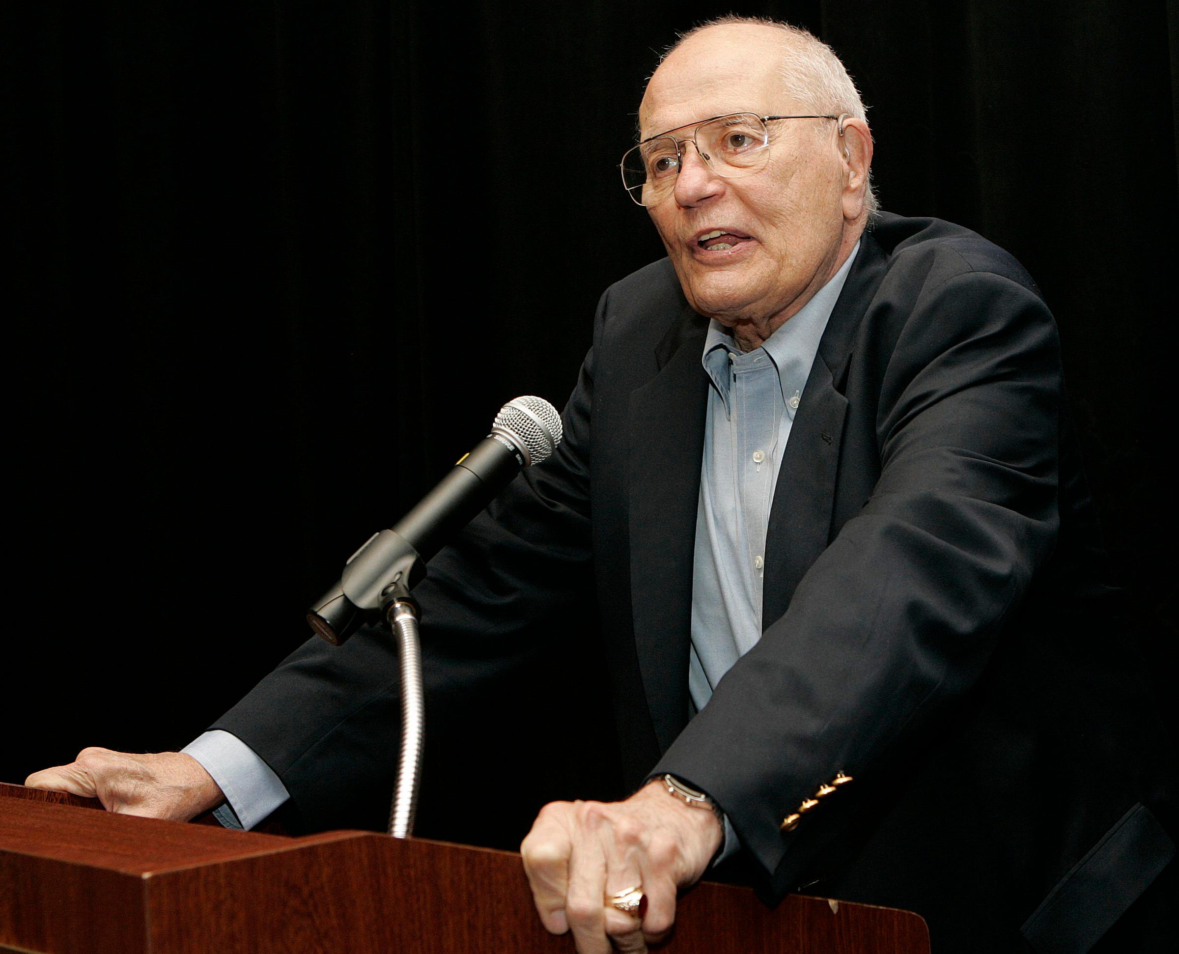 At the 2008 Democratic Convention in Denver, Dingell speaks at a breakfast meeting and rally for the Michigan delegates, before they return home to get out the vote for presidential candidate Barack Obama.