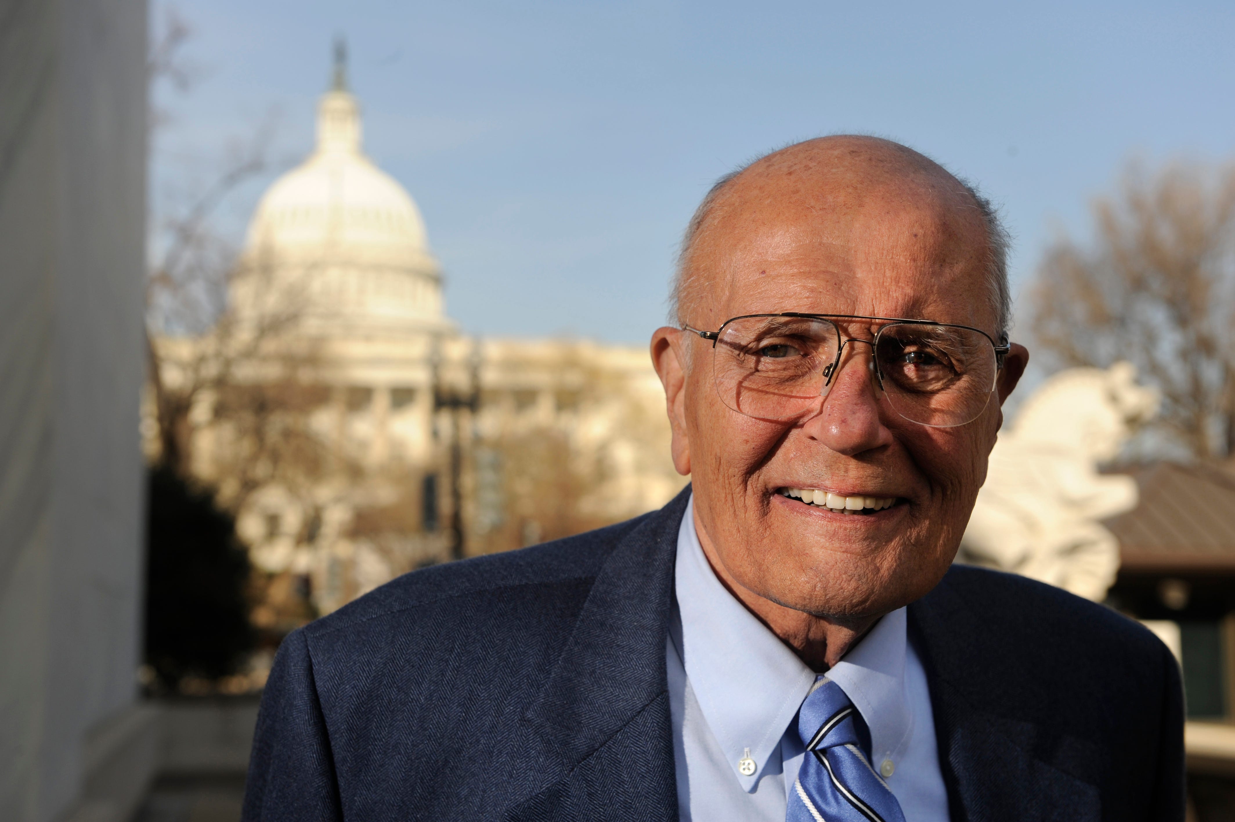 John Dingell Jr., the statesman from Dearborn who served longer in Congress than anyone,  died Thursday, February 7, 2019.  He's seen here working at his Washington D.C. office in the Rayburn House Building  in 2009.