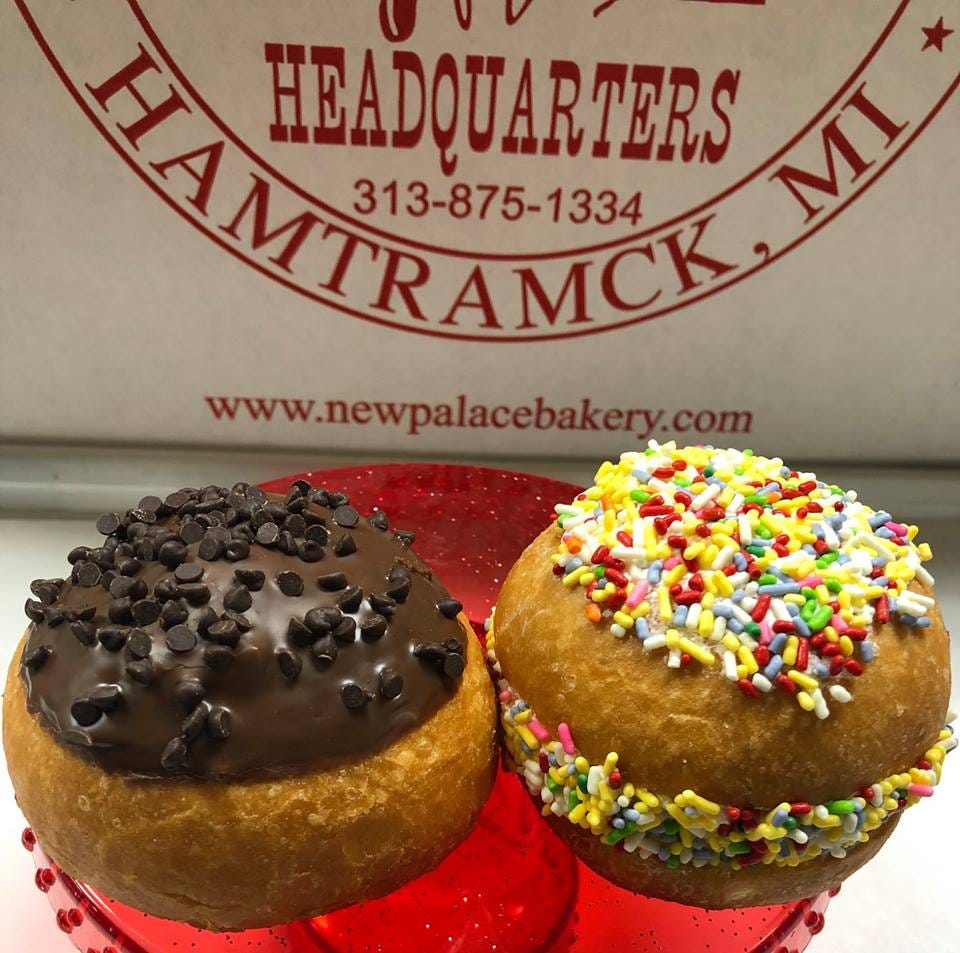 This year's new paczki flavors from New Palace Bakery are triple chocolate and birthday cake.