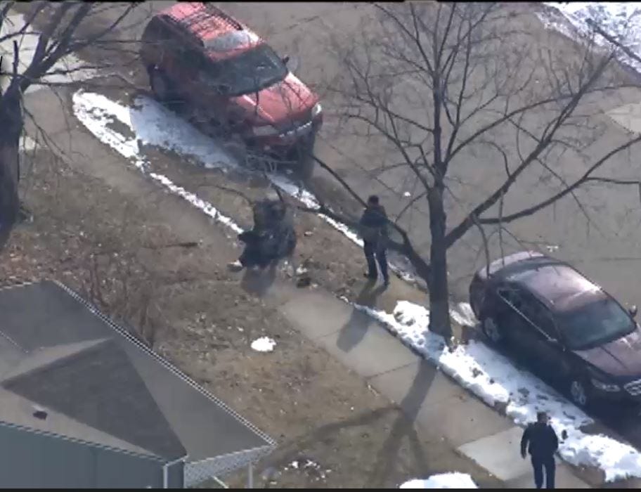 Police arrested a man suspected of stealing a pickup truck and leading police on a car chase that ended in Hazel Park.