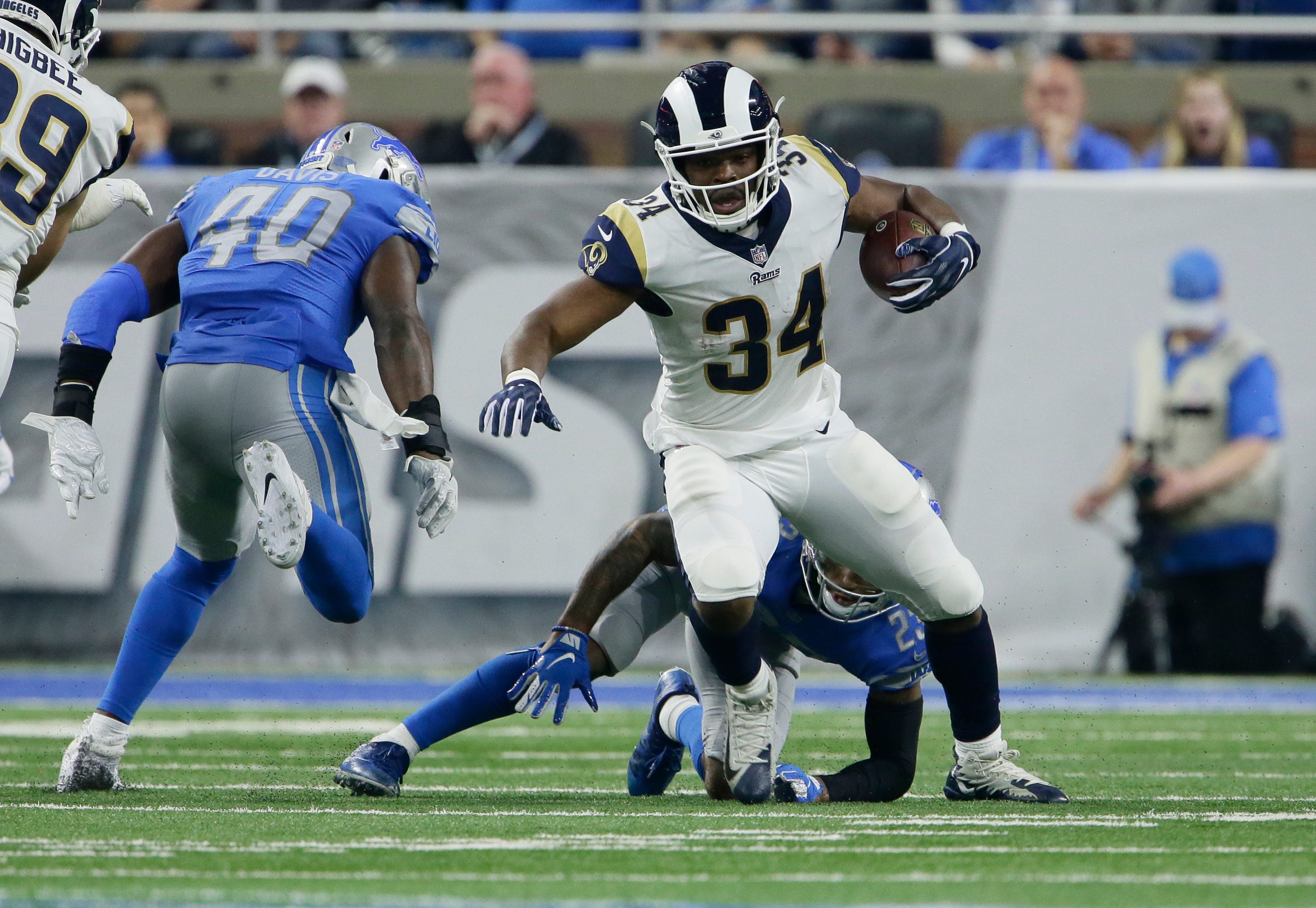 Malcolm Brown is coming off his best season, averaging 4.9 yards a carry while backing up Todd Gurley.