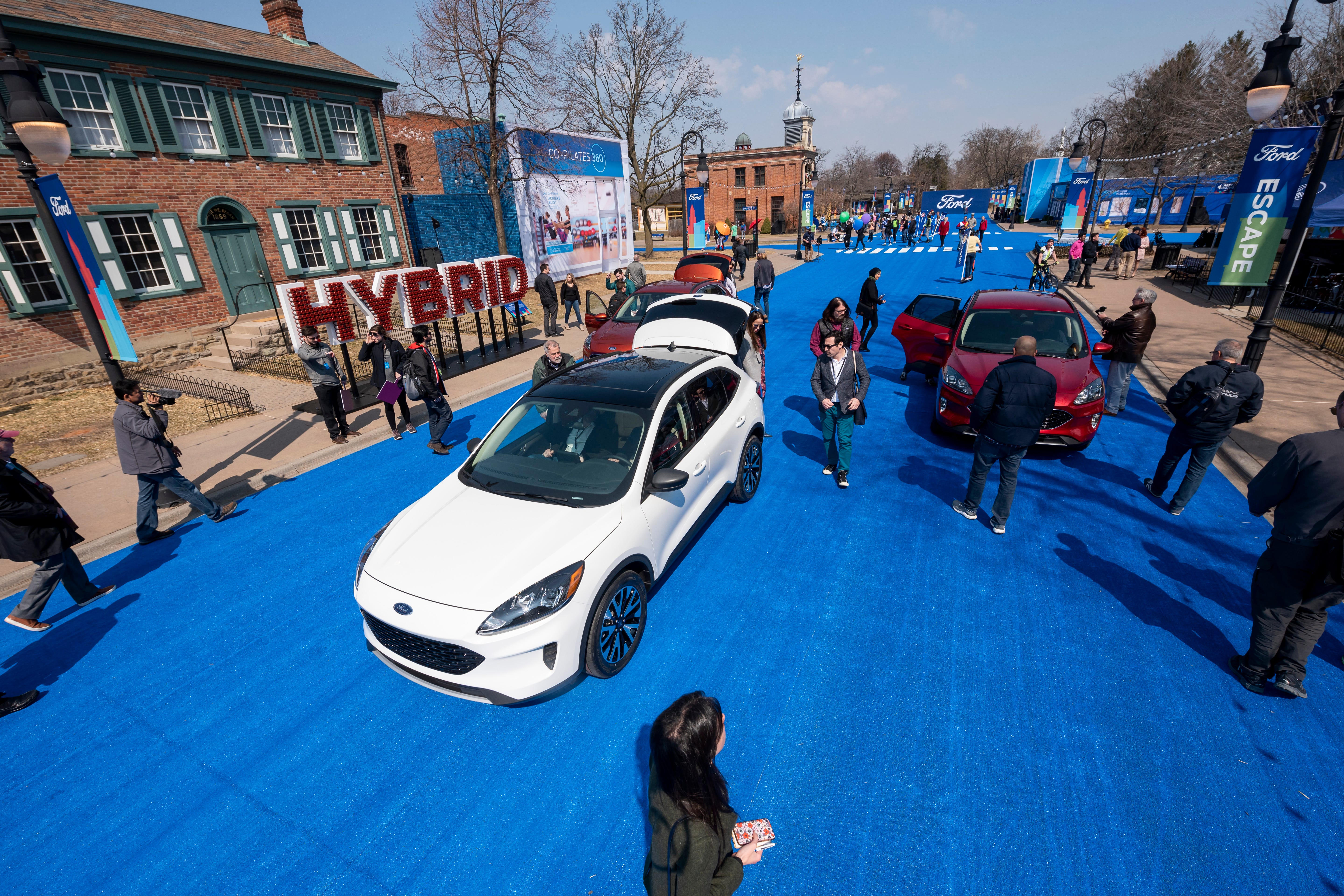 Journalists are given a look at the 2020 Ford Escape during a reveal at Greenfield Village, in Dearborn.