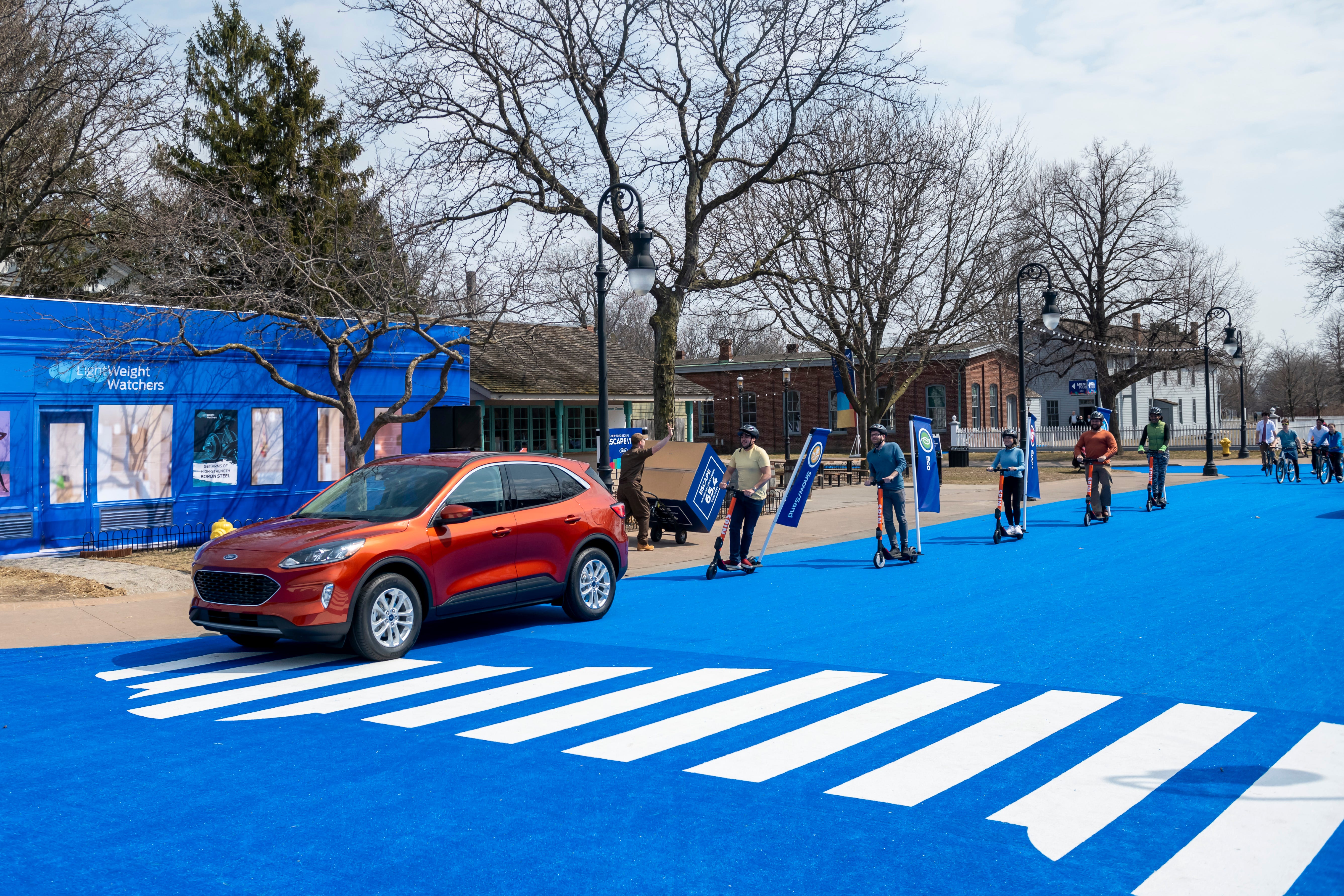 Actors, performers and artists participate in the reveal of the 2020 Ford Escape during a live performance at Greenfield Village.