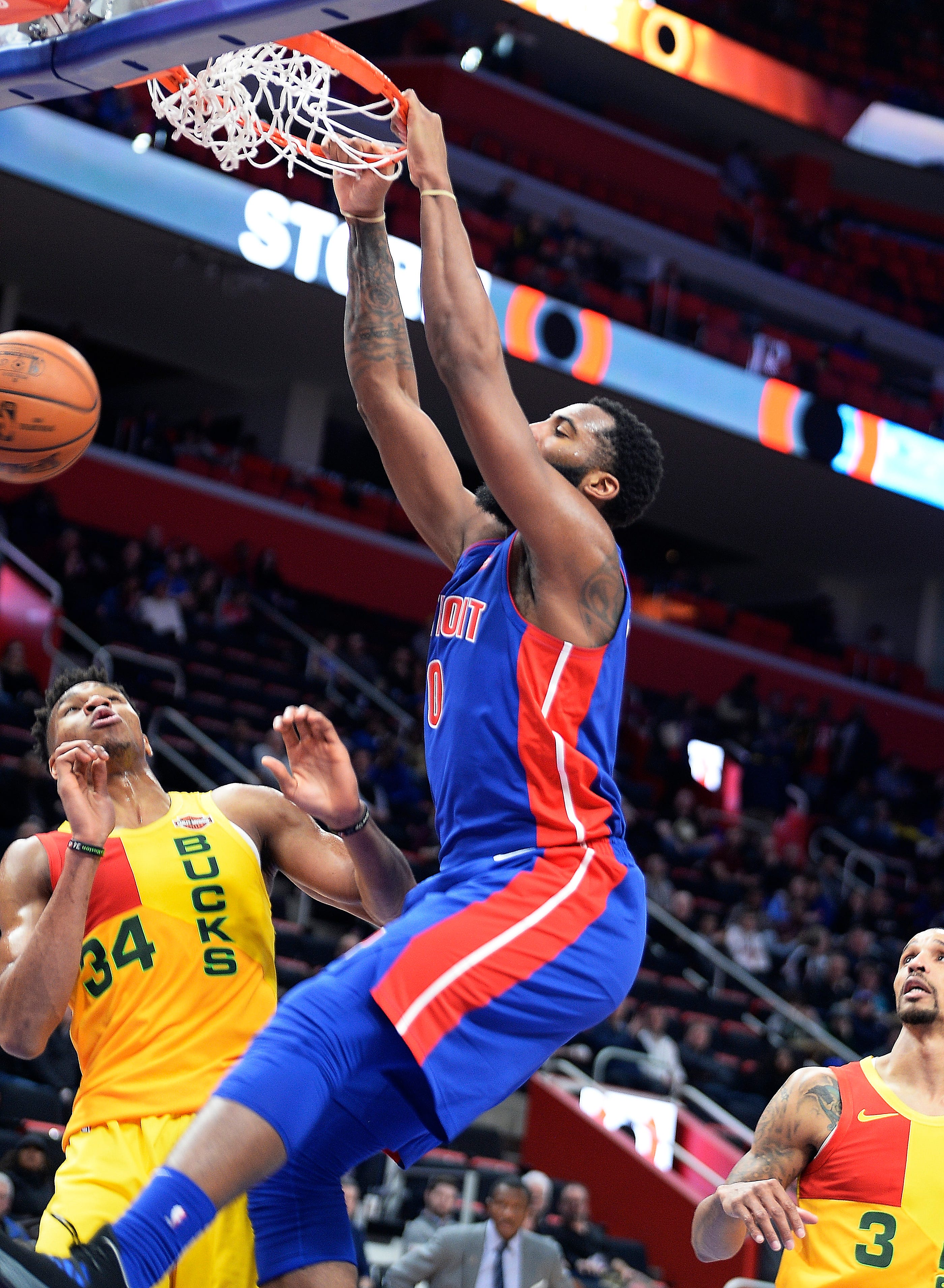 Pistons center Andre Drummond's role in the playoff series against the Bucks becomes even bigger if Blake Griffin remains limited by a knee injury.