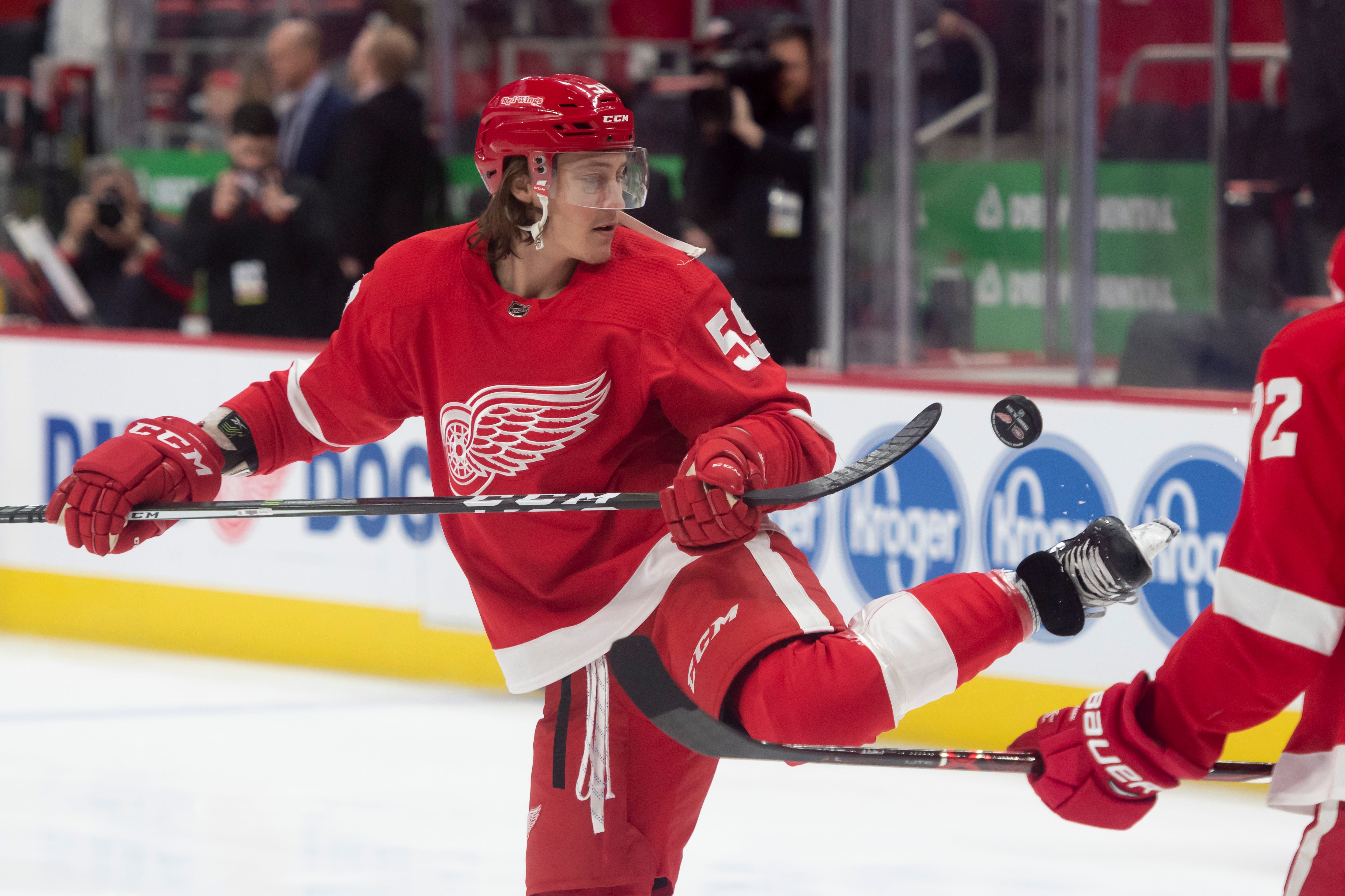 4. Tyler Bertuzzi, left wing. Bertuzzi isn’t the most fluid player on the ice, but his value comes from his ability to play up and down the lineup, in a variety of roles, and produce in whatever way he’s used. Bertuzzi found a home playing with Larkin and Anthony Mantha late in the season, producing offensively at a historic clip (four consecutive games with at least three points). He’s a hockey player, through and through.