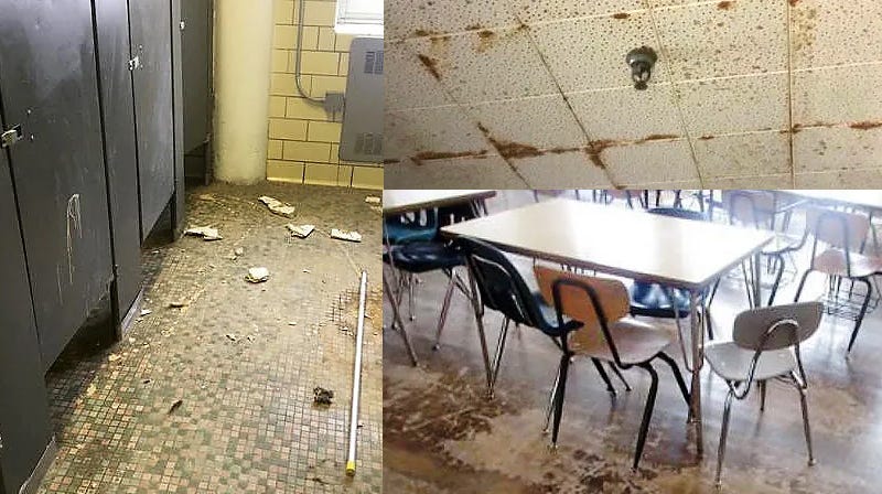 Detroit’s public school district can’t collect a single penny of taxes to address nearly $543 million in needed repairs.