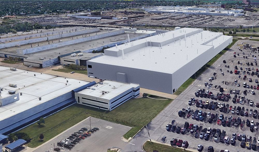 The rendering is of the new Mack Avenue Assembly Complex once FCA invests $1.6 billion to convert the two plants into the future assembly site for the next-generation Jeep Grand Cherokee, as well as an all-new three-row full-size Jeep SUV and plug-in hybrid (PHEV) models, adding 3,850 new jobs to support production.