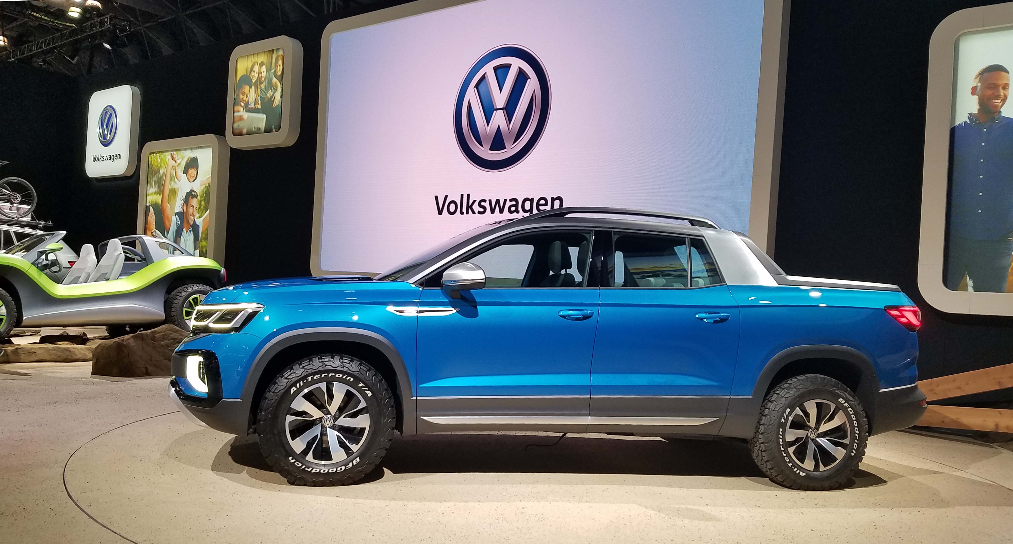 The 2019 compact VW Tarok pickup truck concept is currently configured for the South American market with an economical, 147-horse, 1.4-liter engine. If it was brought to the U.S., VW says that would likely be bumped up to a more capable engine found in the U.S. Golf and Jetta models.
