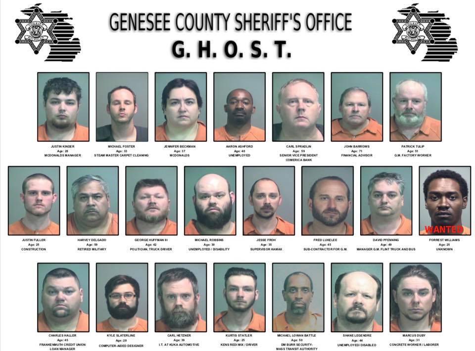 Authorities said 22 people have been arrested for allegedly committing crimes related to soliciting sex with minors.