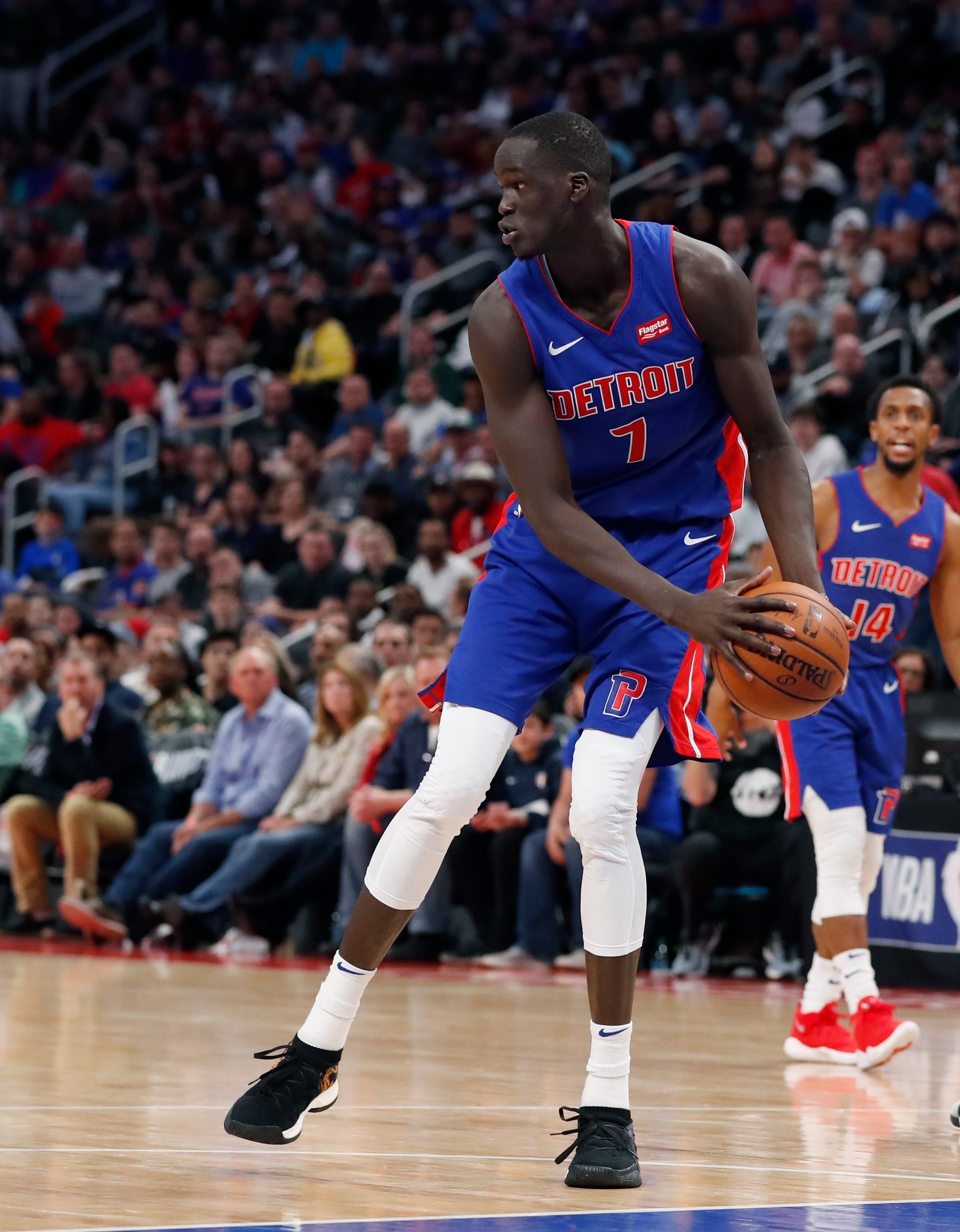 14. PF Thon Maker, age 22: The Pistons took a chance on Maker in the Stanley Johnson trade with the Bucks and saw some flashes last season. They’ll want to utilize him as a possible backup center and rim protector and better scorer. He’s said he’ll get stronger and become more consistent but even if he doesn’t, the Pistons only have this season as their financial commitment to him.