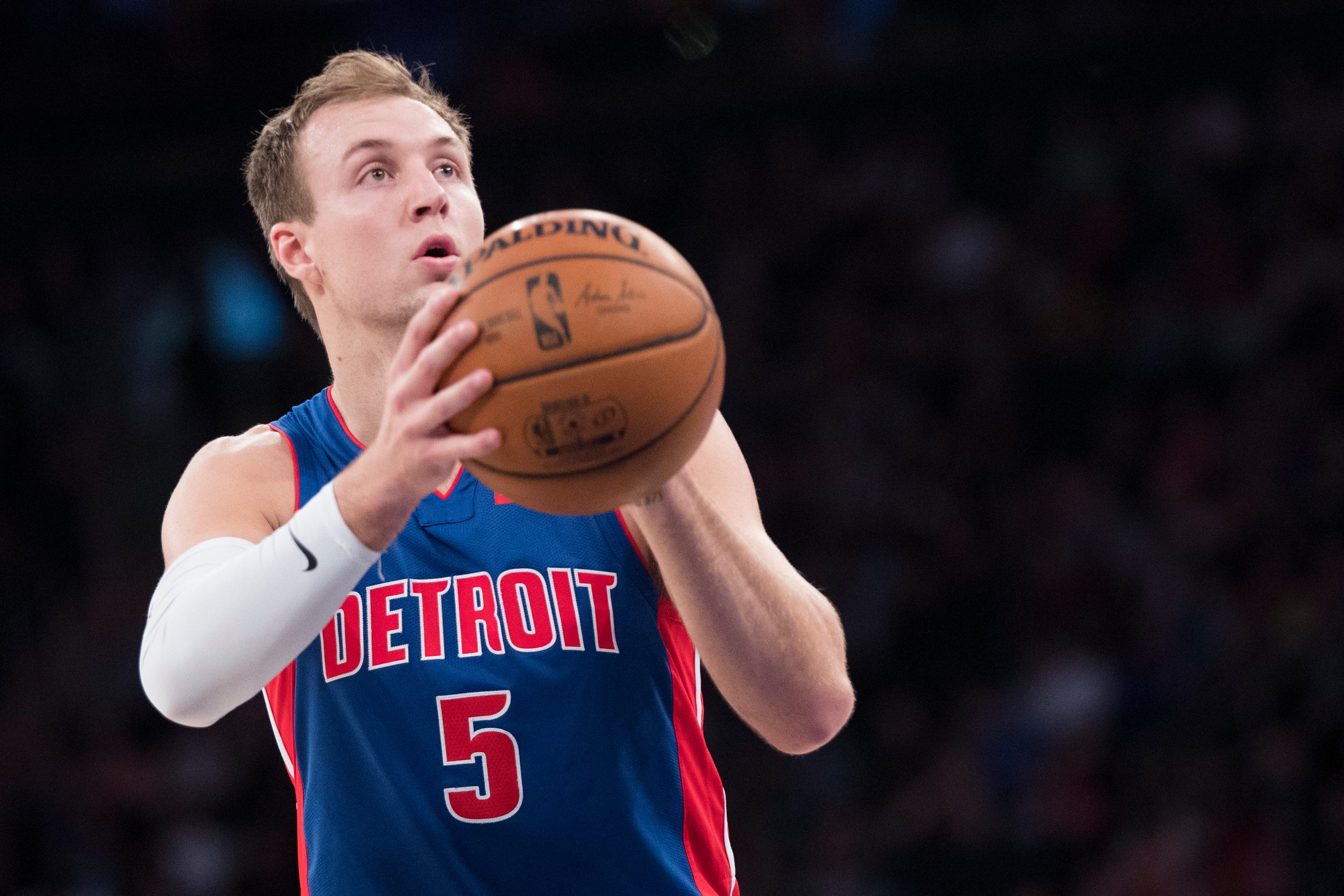 4. SG Luke Kennard, age 23: In his third season, Kennard is becoming one of the bedrocks of the Pistons’ long-term future. In most Pistons trade conversations, his name is mentioned as a desired piece because of his rookie contract and projected production, beyond the 9.7 points and 39 percent on 3-pointers from last season. If there’s a big Pistons trade for a superstar, Kennard’s name is likely to be mentioned.