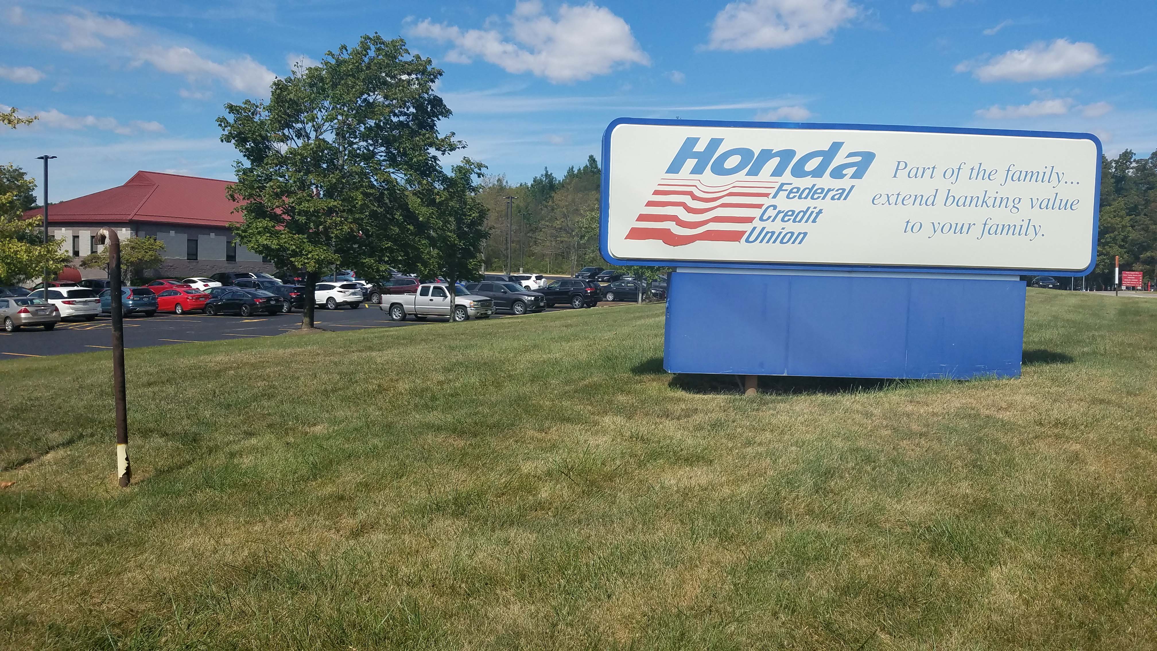 The Honda Credit Union outside Marysville assembly plant.