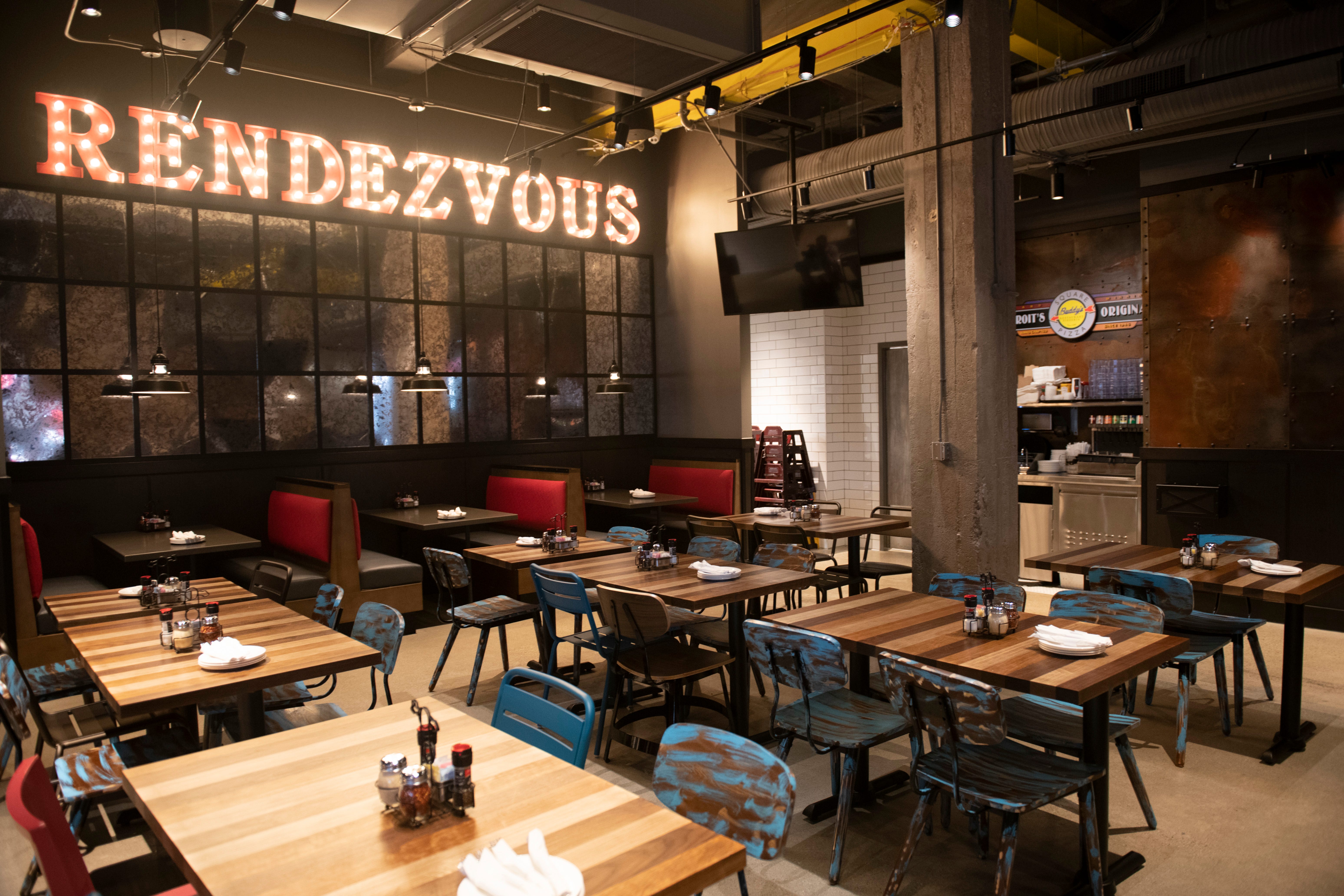 This is the Rendezvous dinning area inside Buddy's Pizza's new downtown restaurant inside the Madison Building.
