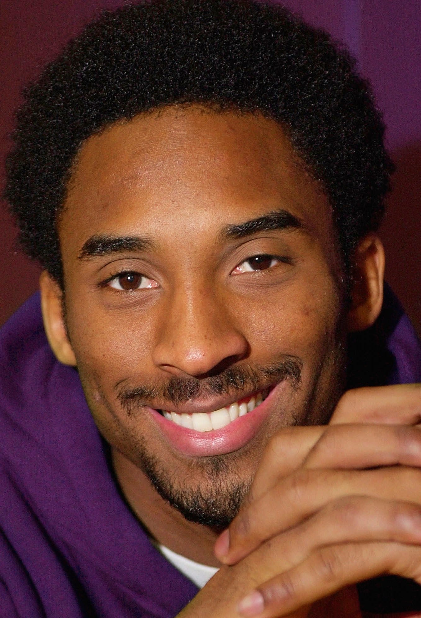 Kobe Bryant is all smiles during a Jan. 16, 2001, interview in California.