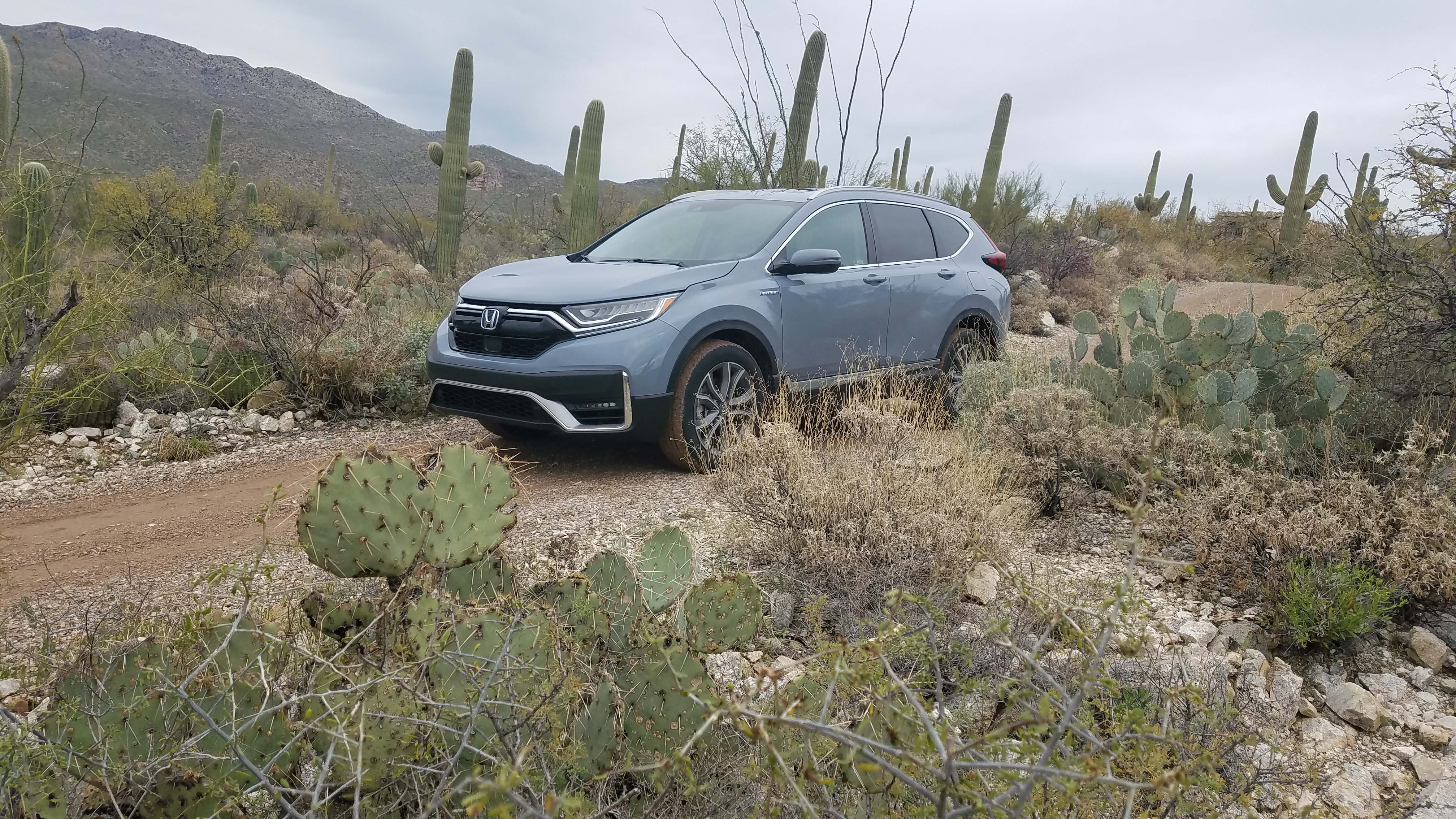 The 2020 Honda CR-V Hybrid gets 40 mpg in the city — but its standard AWD and 35 mpg highway allows for rural adventures, too.