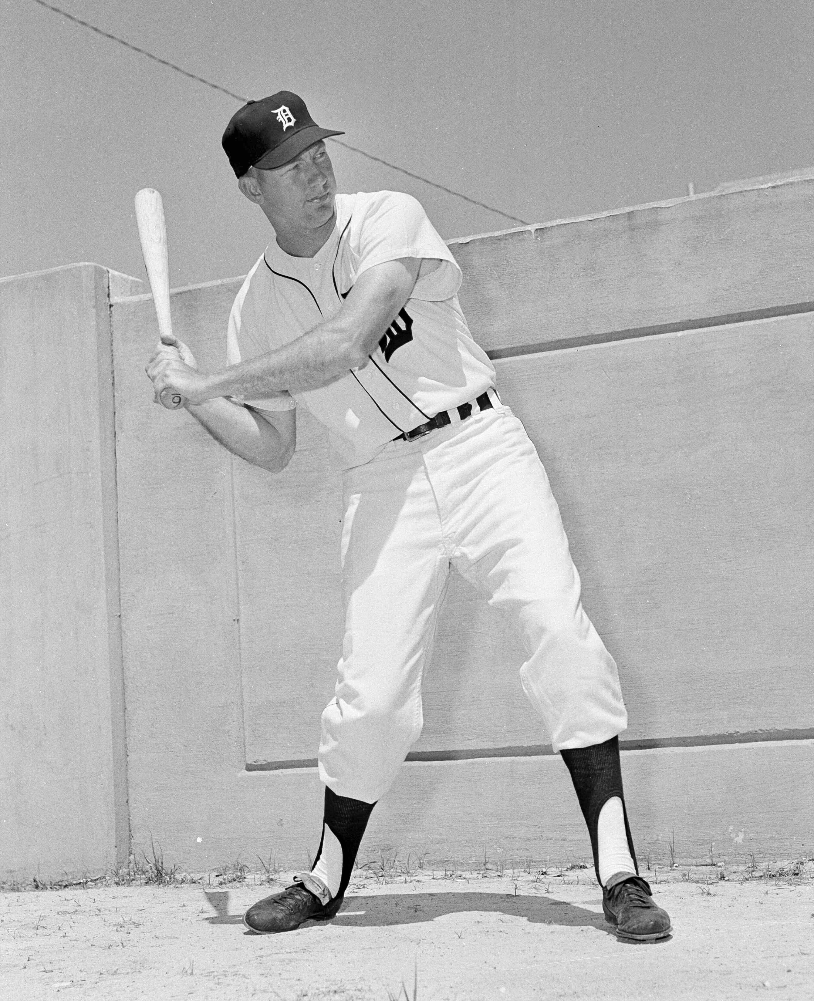 Al Kaline, outfielder of the Detroit Tigers is pictured in batting action, April 1963.