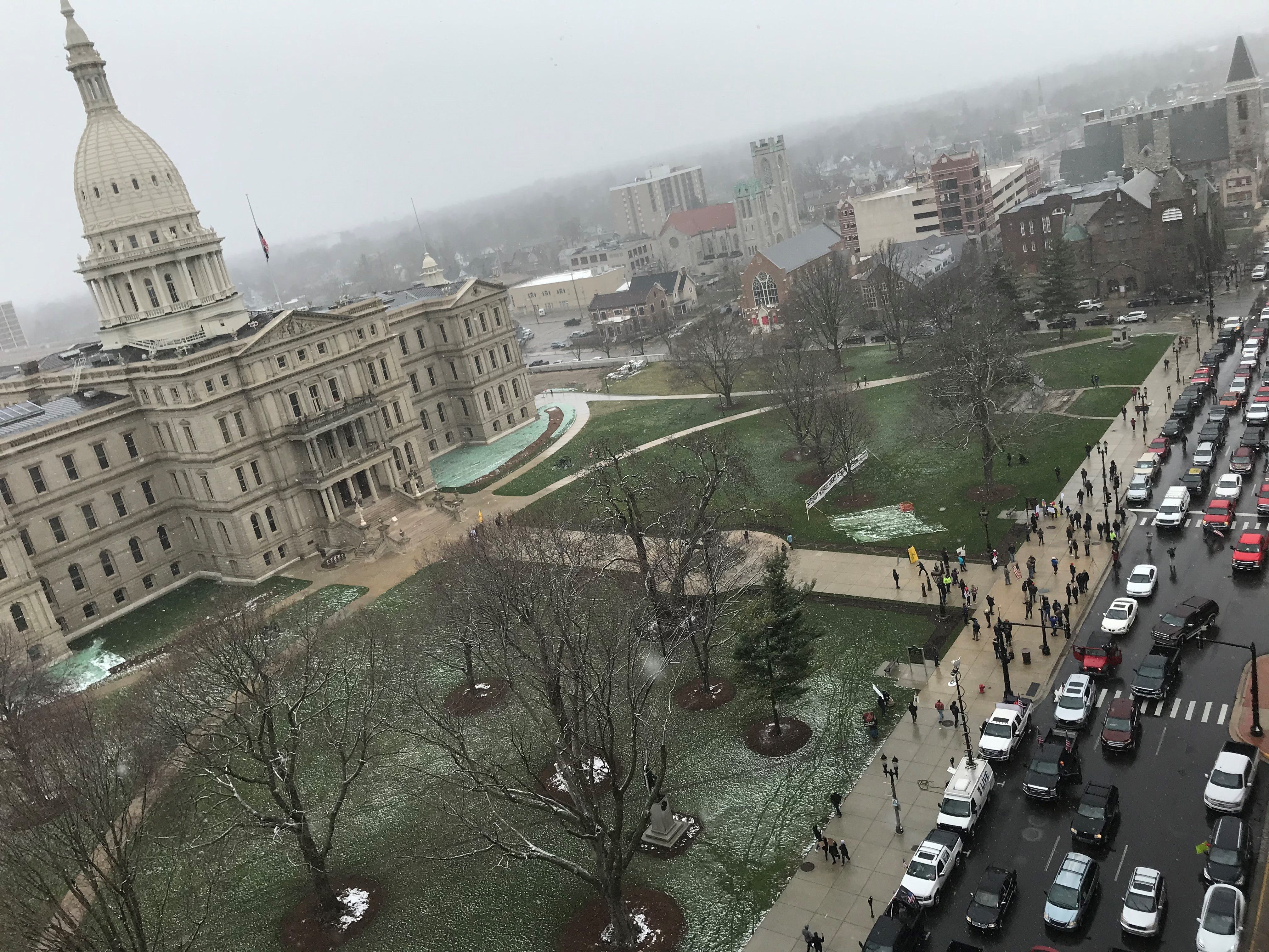 The protest is organized by the Michigan Conservative Coalition, which told supporters to "come ready for a potentially major traffic jam around the (taxpayer funded) Michigan Capitol Building."