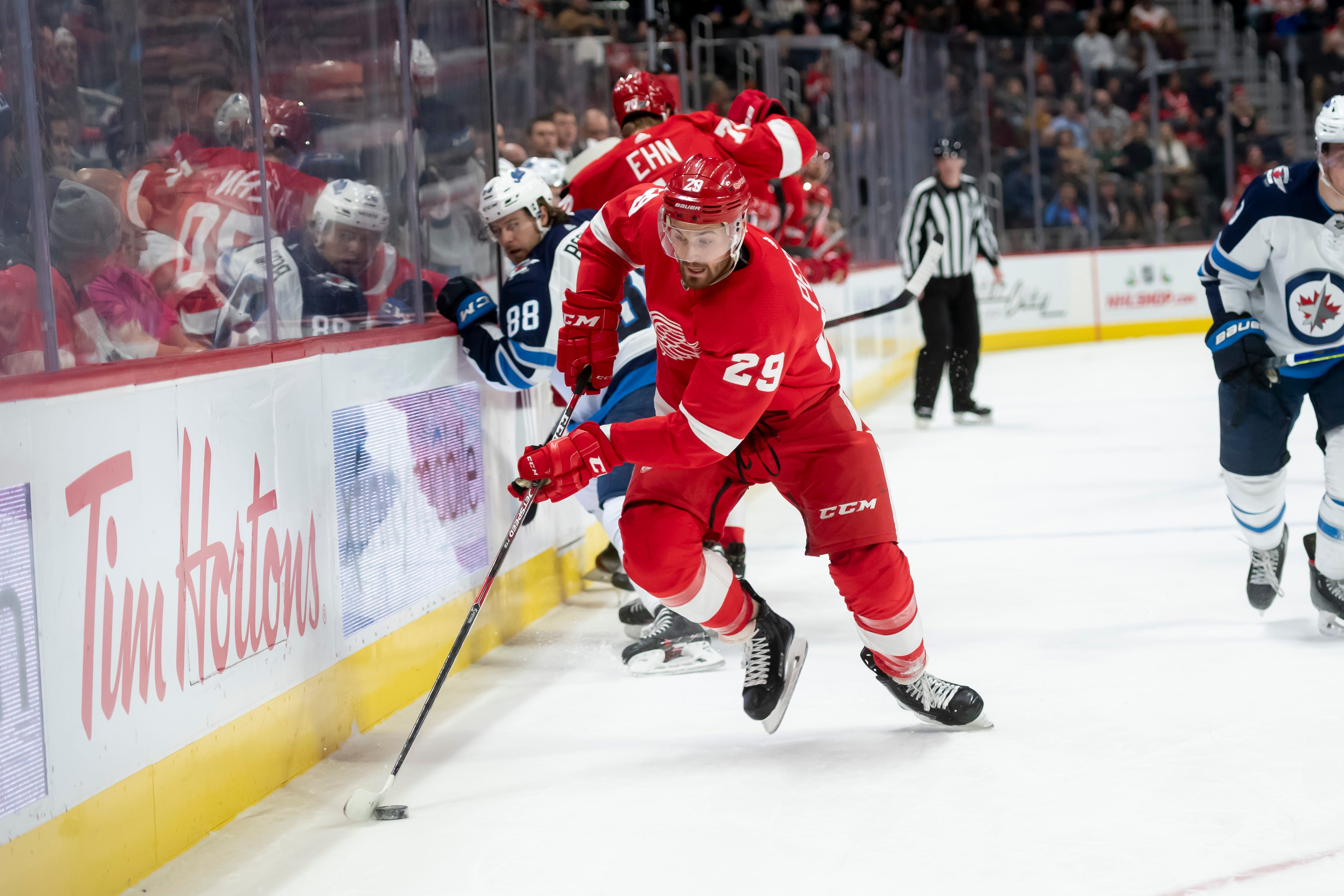 26. Brendan Perlini, left wing: Acquired early in the season after scoring at least 14 goals three seasons in the NHL, Perlini has struggled with the Wings (one goal in 39 games). A restricted free agent, Perlini’s Wings’ future is uncertain.