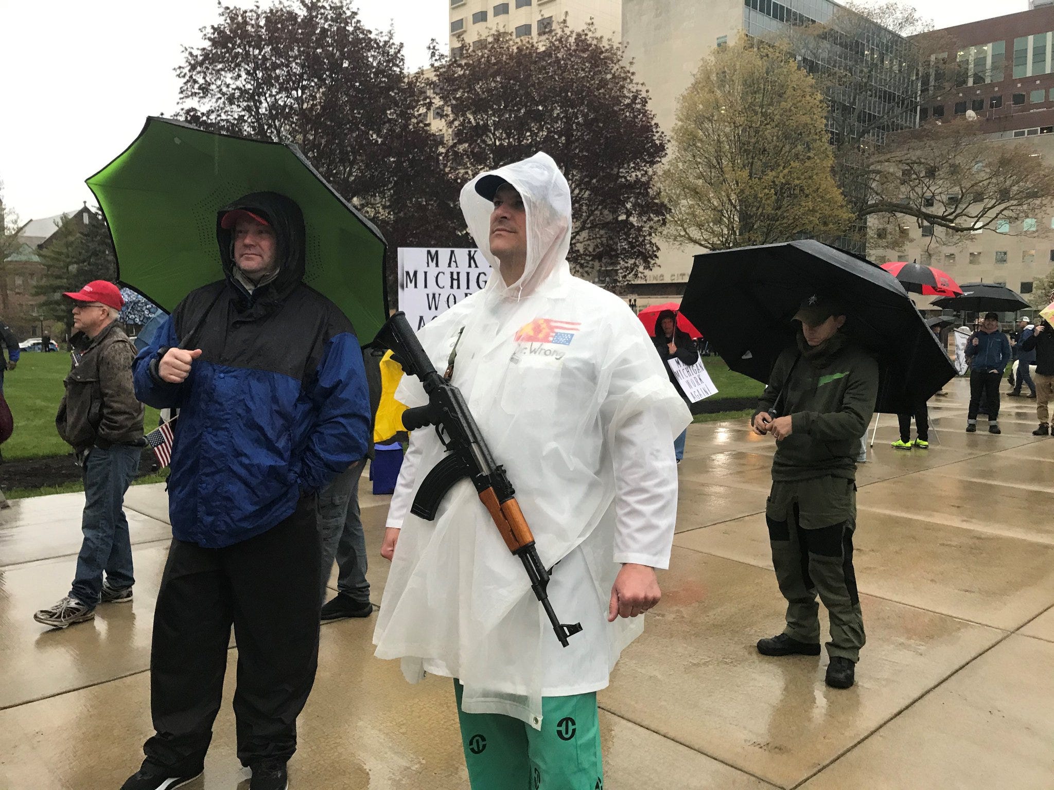 Craig Ladyman of Rockford also attended the April 30 protest and said the widespread attention on that protest has made the Lansing Capitol "the spearhead of the world in terms of our liberty." "Just as this coronavirus spreads so can liberty,” he said.