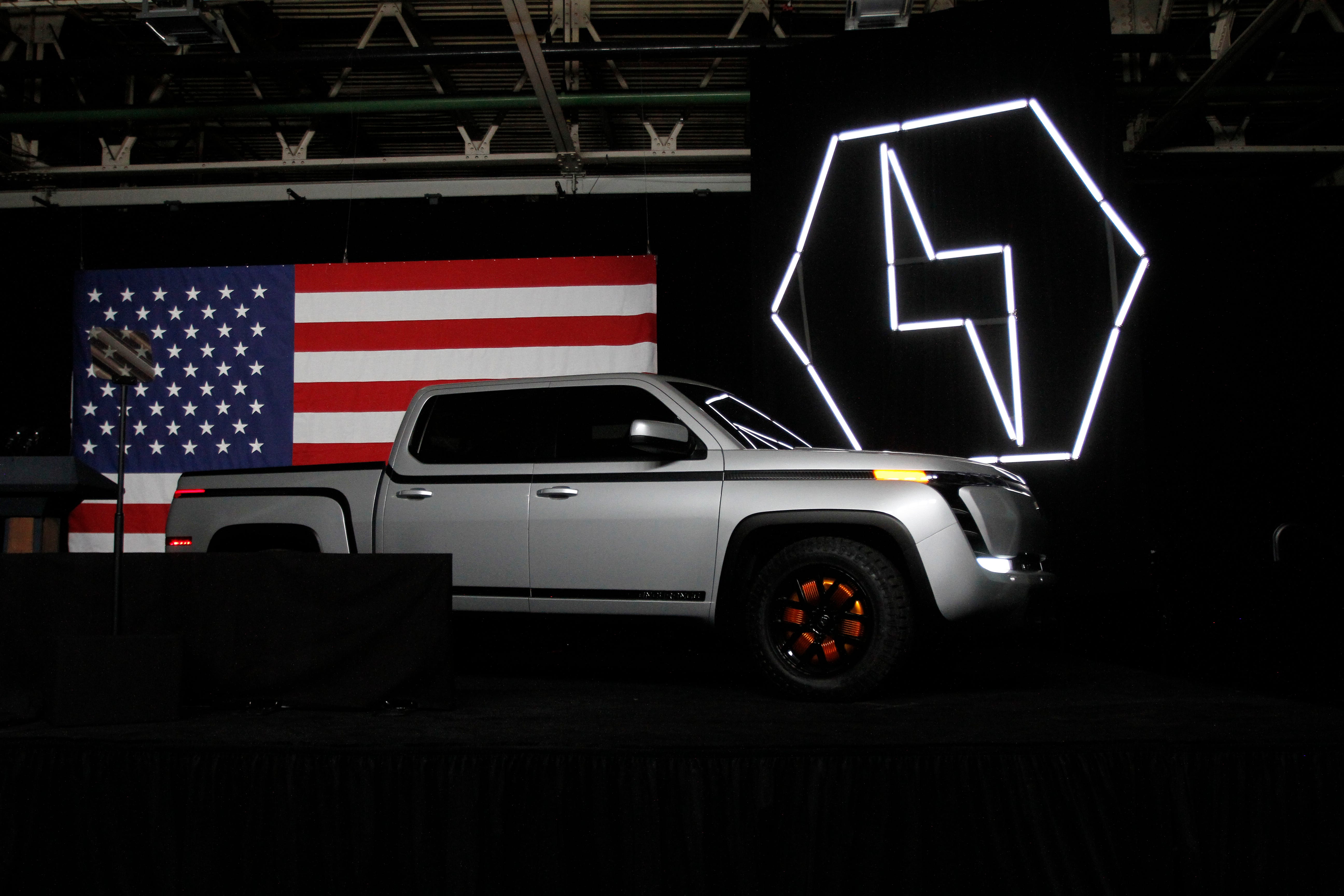 Lordstown Motors' electric truck Endurance is displayed after its unveiling at the Lordstown Motors Corporation plant in Lordstown, Ohio.