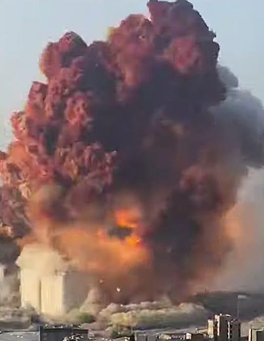 Massive explosions rocked downtown Beirut on Tuesday, flattening much of the port, damaging buildings and blowing out windows and doors as a giant mushroom cloud rose above the capital. Witnesses saw many people injured by flying glass and debris.
