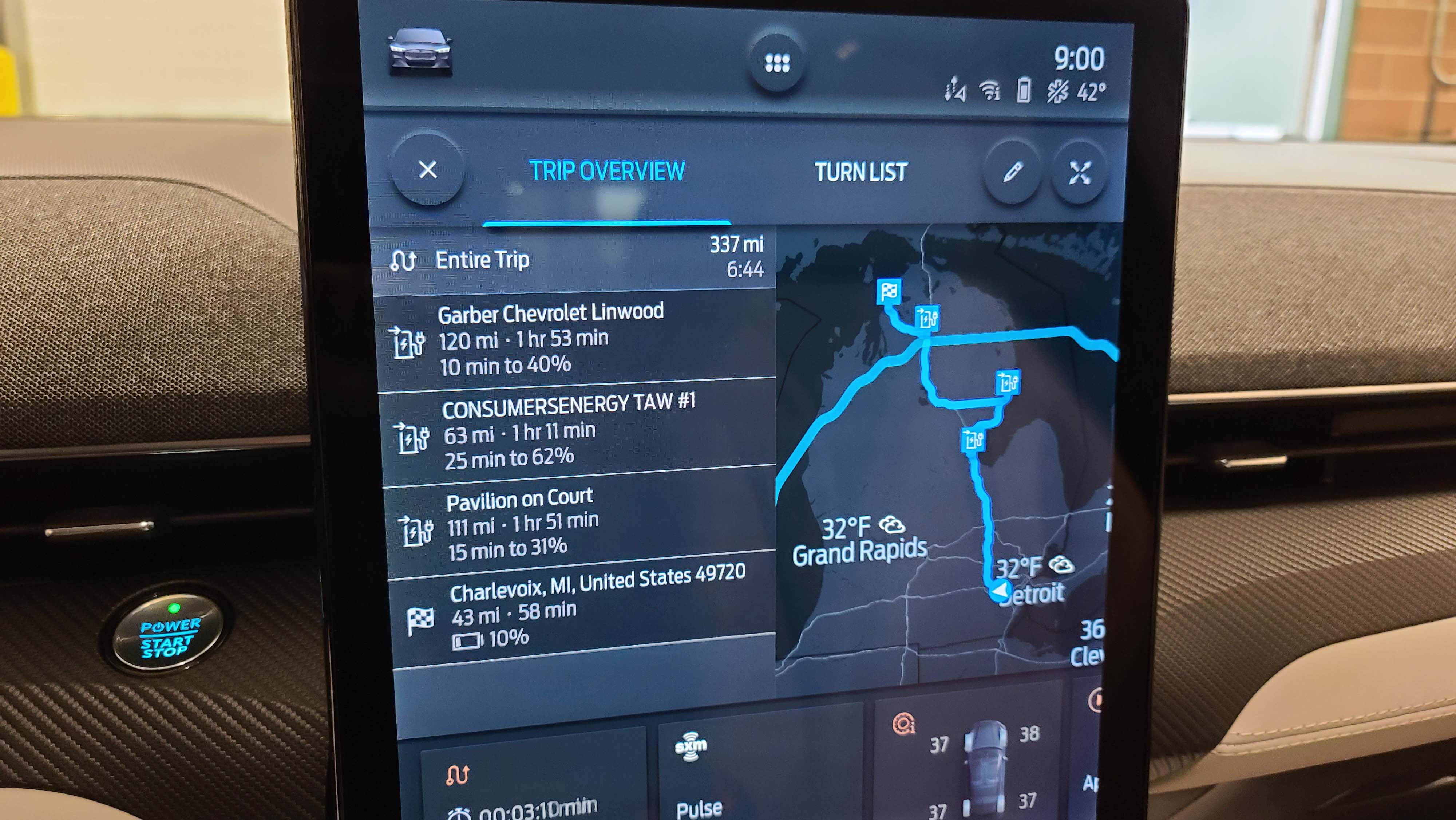 To get to, say, Charlevoix from Ypsilanti, Michigan with 207 miles on the battery (300 is full charge), the 2021 Ford Mustang Mach-E Extended Range model will have to hopscotch between EV chargers. Ford offers a holistic plan that allows Mach-E owners to pay charging costs under one umbrella plan.