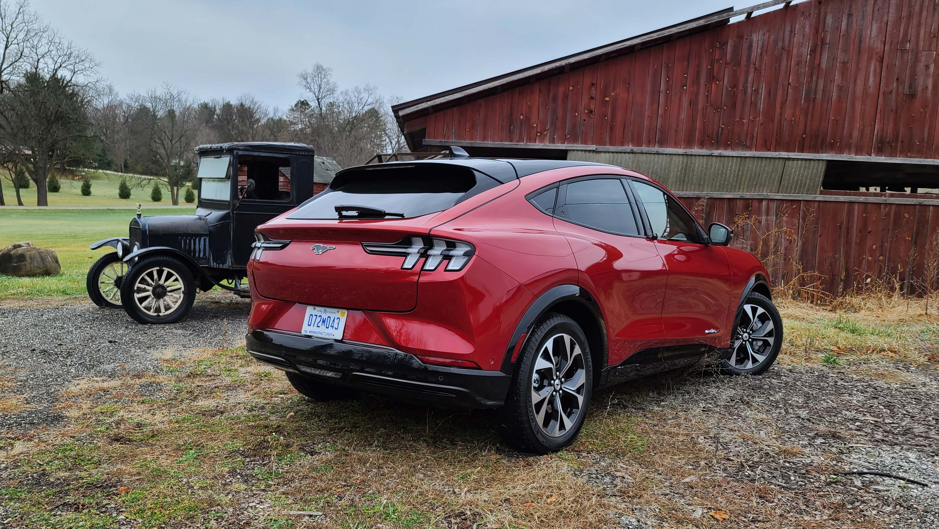 The first Mustang SUV, the 2021 Ford Mustang Mach-E features signature Mustang touches like six-slot taillights.
