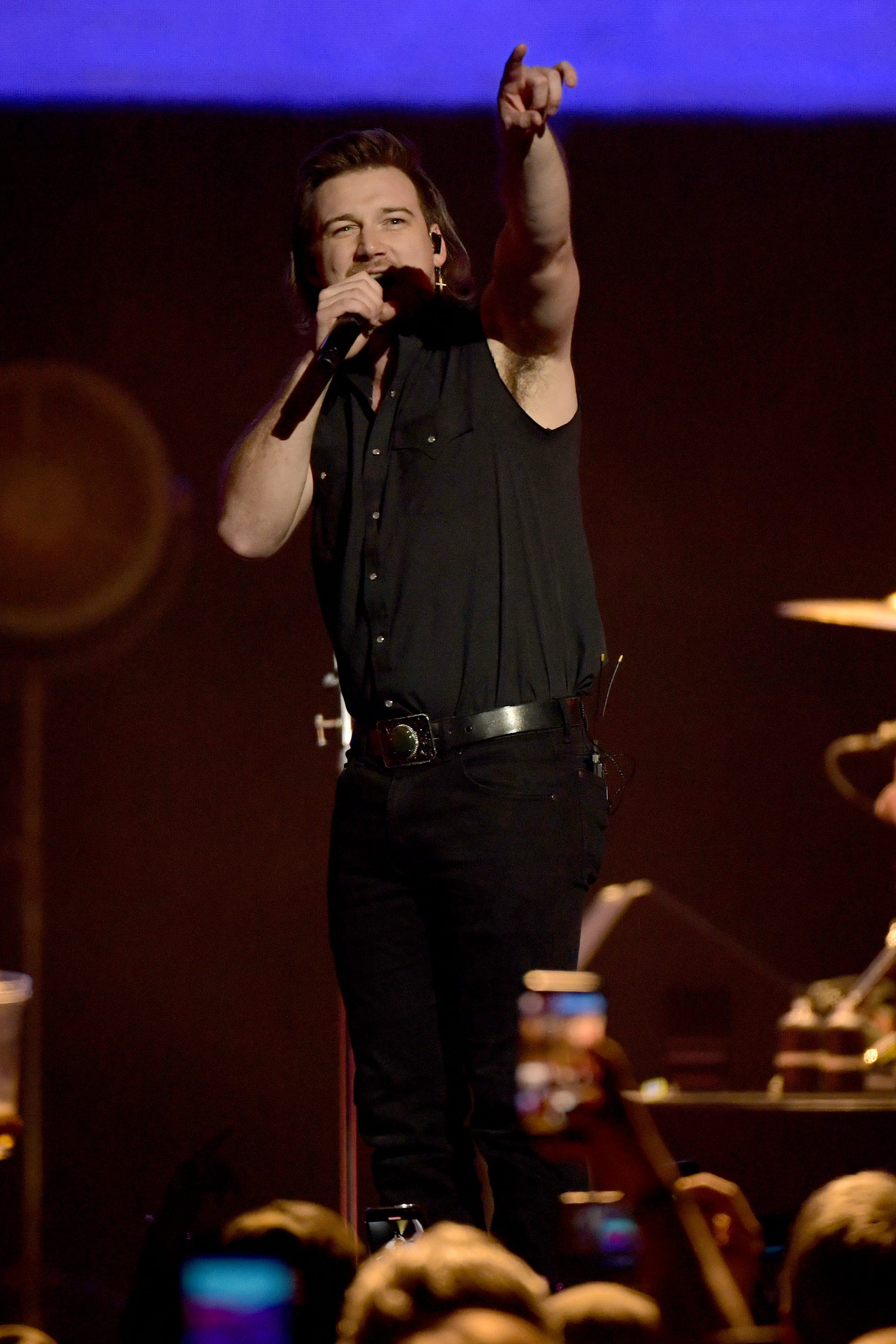 Morgan Wallen performs at All for the Hall: Under the Influence Benefiting the Country Music Hall of Fame and Museum at Bridgestone Arena in Nashville, Tennessee, on Feb. 10, 2020.
