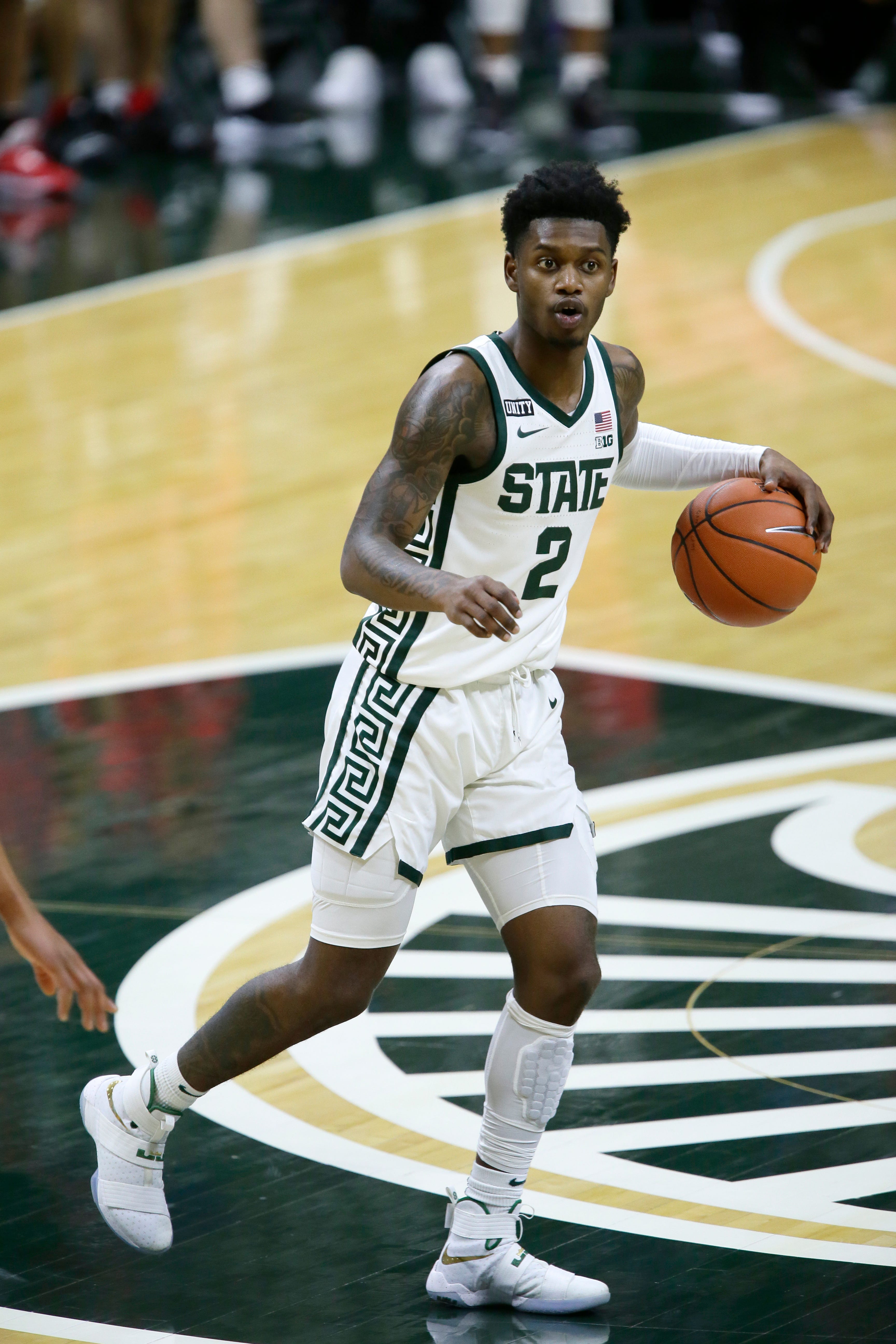 Michigan State guard Rocket Watts (2) during the second half.
