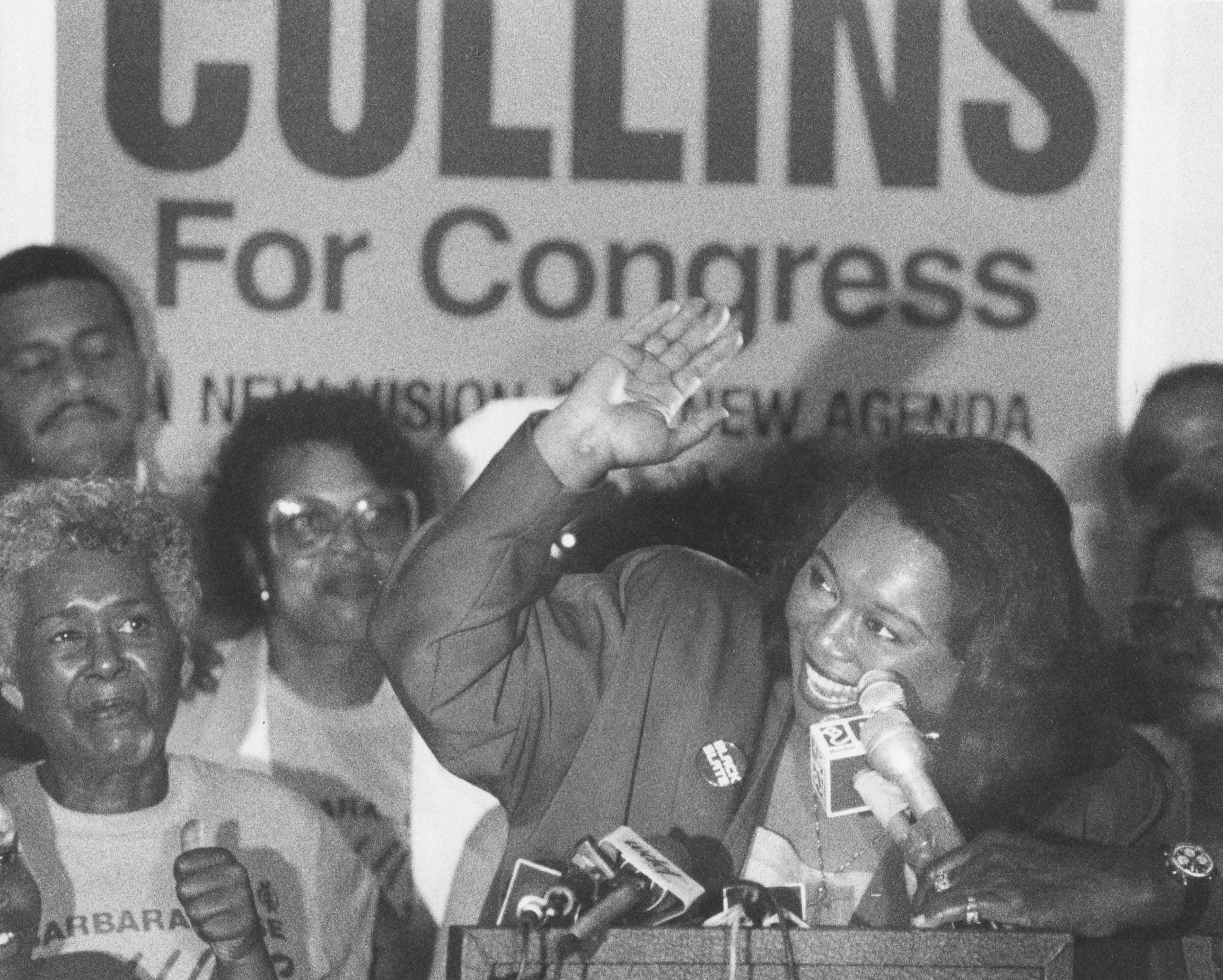 Longtime community activist and Detroit Congresswoman Barbara-Rose Collins, seen here campaigning for congress on Aug. 9, 1990, died at the age of 82, her family announced in a statement on Thursday, Nov. 4, 2021. Collins was elected to the U.S. House in 1990, becoming the first Black woman from Michigan elected to Congress.