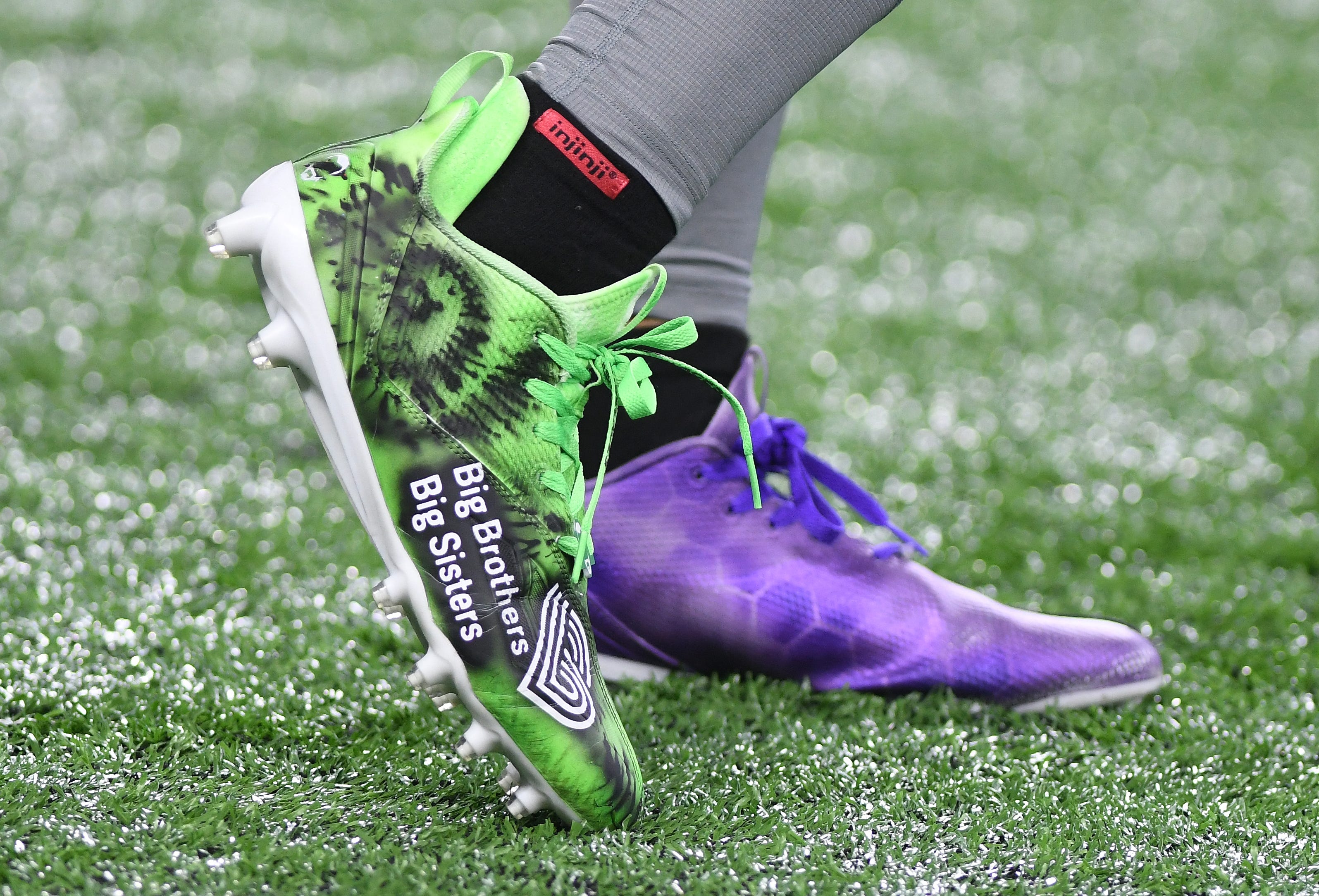 Lions safety Tracy Walker's shoes worn during ';NFL My Cause My Cleats' before the game against the Vikings.