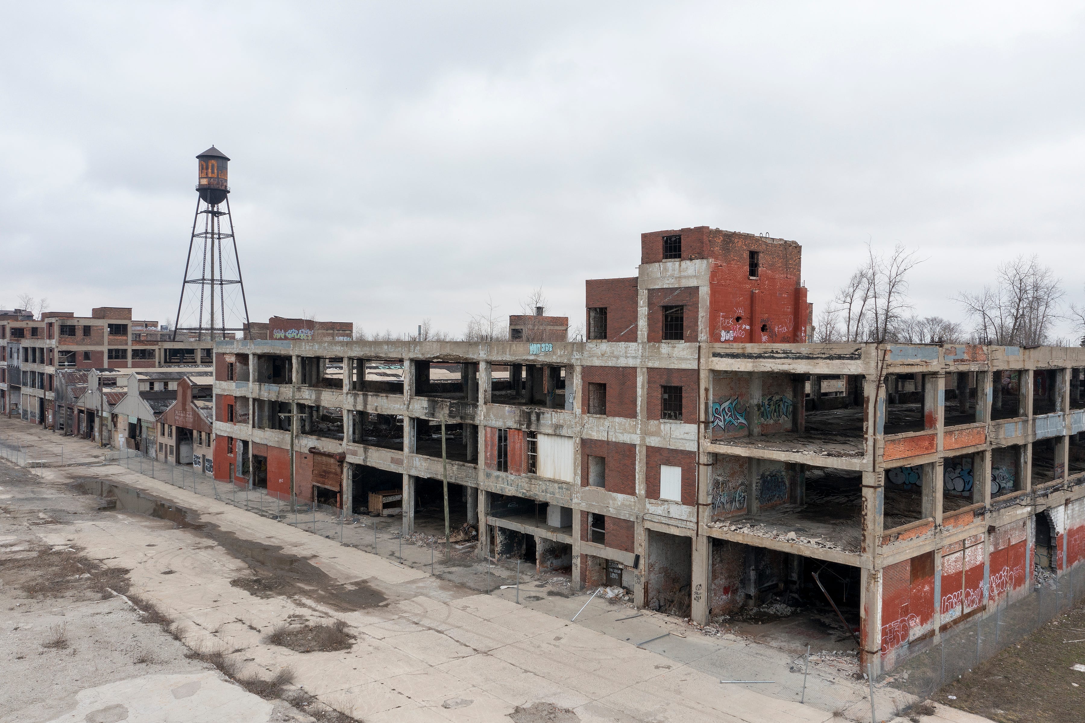 The former Packard Plant, 1580 E. Grand Blvd., Detroit, Wednesday, April 6, 2022.
